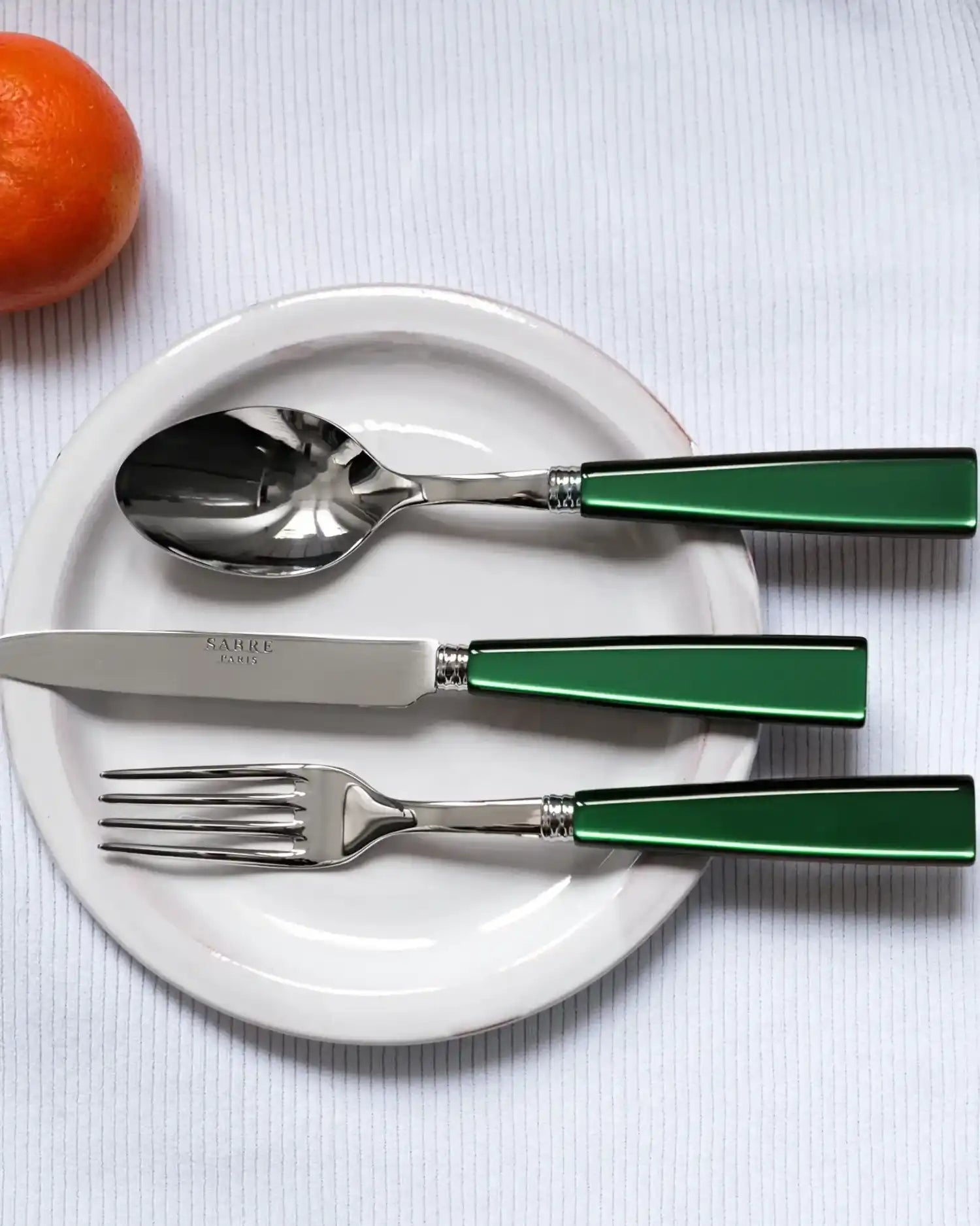Sabre Paris Icône stainless steel dessert spoon with acrylic handle - Buy now on ShopDecor - Discover the best products by SABRE PARIS design