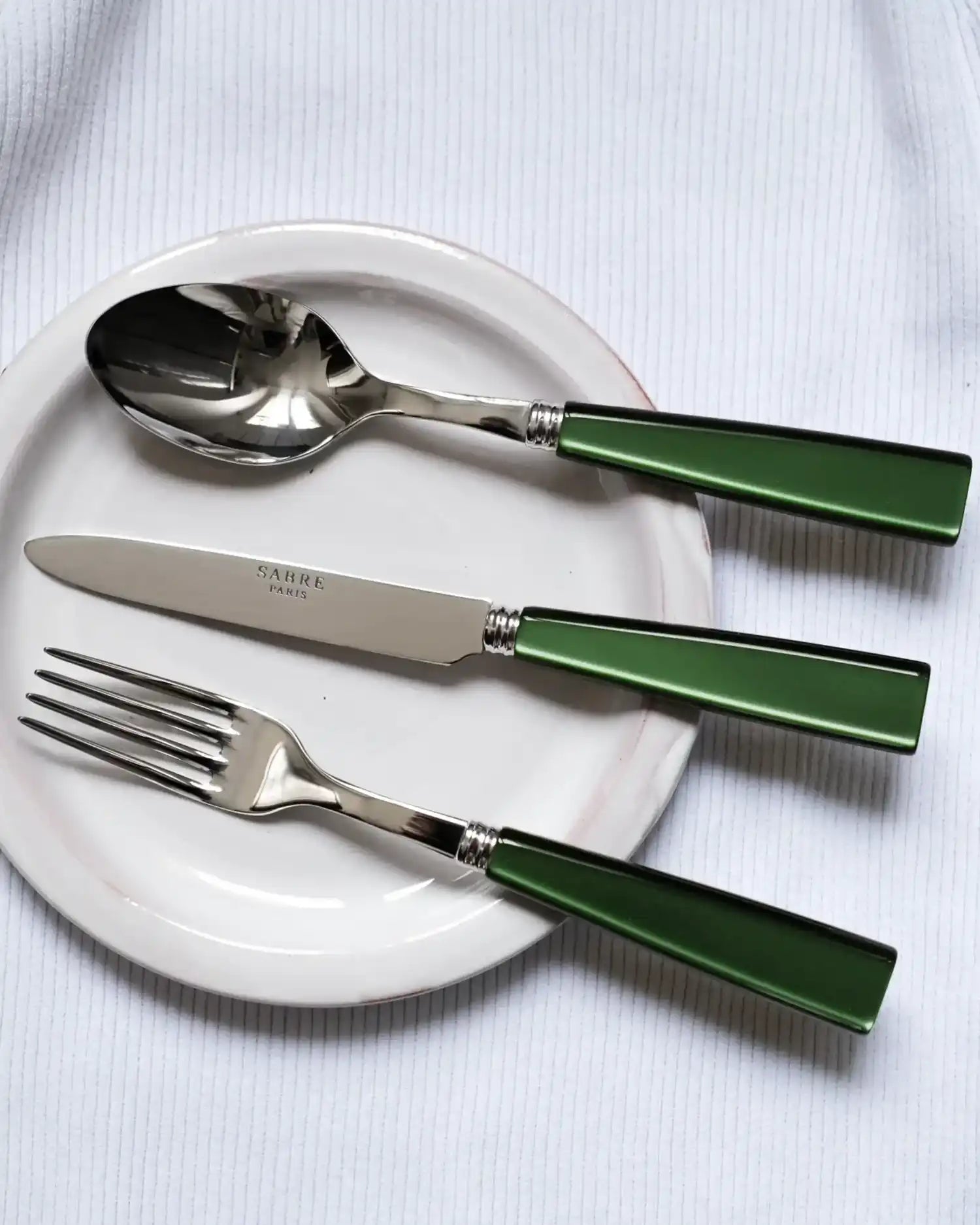 Sabre Paris Icône stainless steel dessert spoon with acrylic handle - Buy now on ShopDecor - Discover the best products by SABRE PARIS design