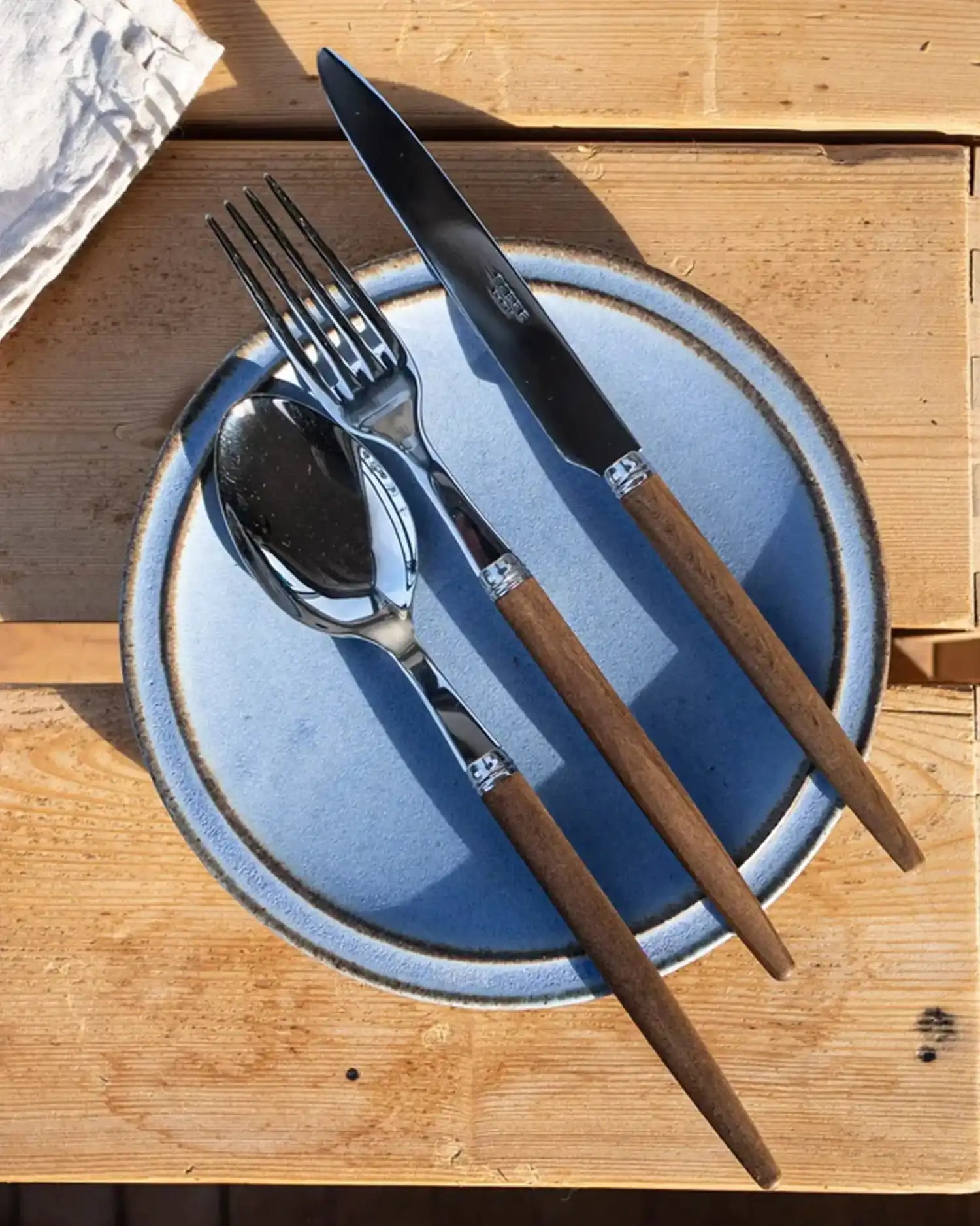 Sabre Paris Jonc 24-piece stainless steel cutlery set with wood handles - Buy now on ShopDecor - Discover the best products by SABRE PARIS design