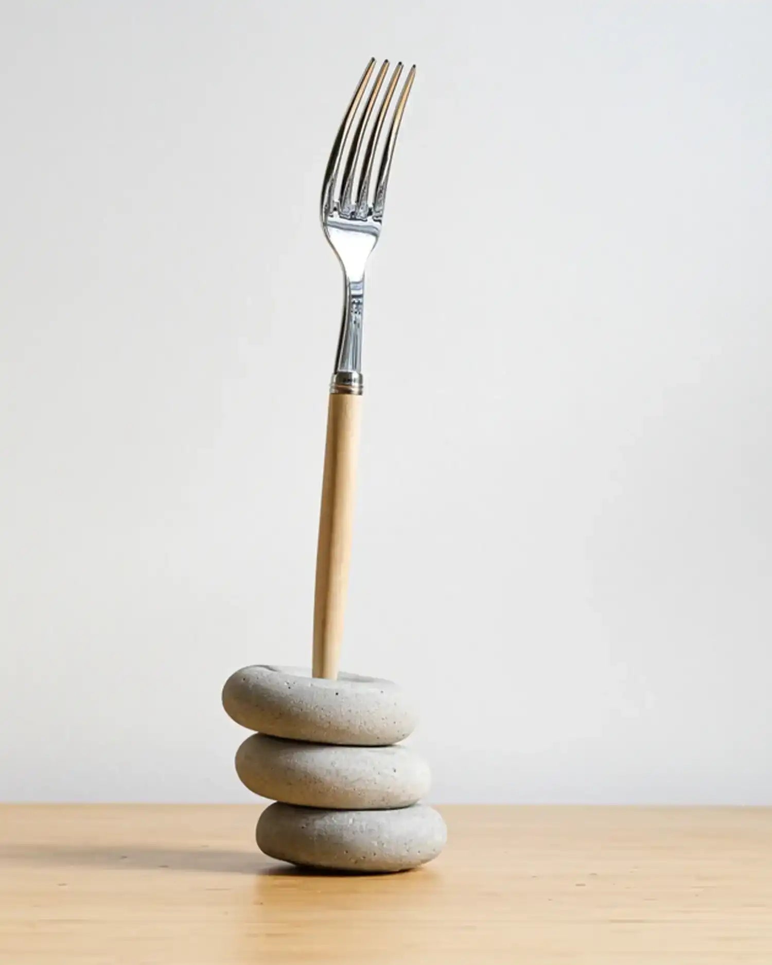 Sabre Paris Jonc stainless steel dessert fork with wood handle - Buy now on ShopDecor - Discover the best products by SABRE PARIS design