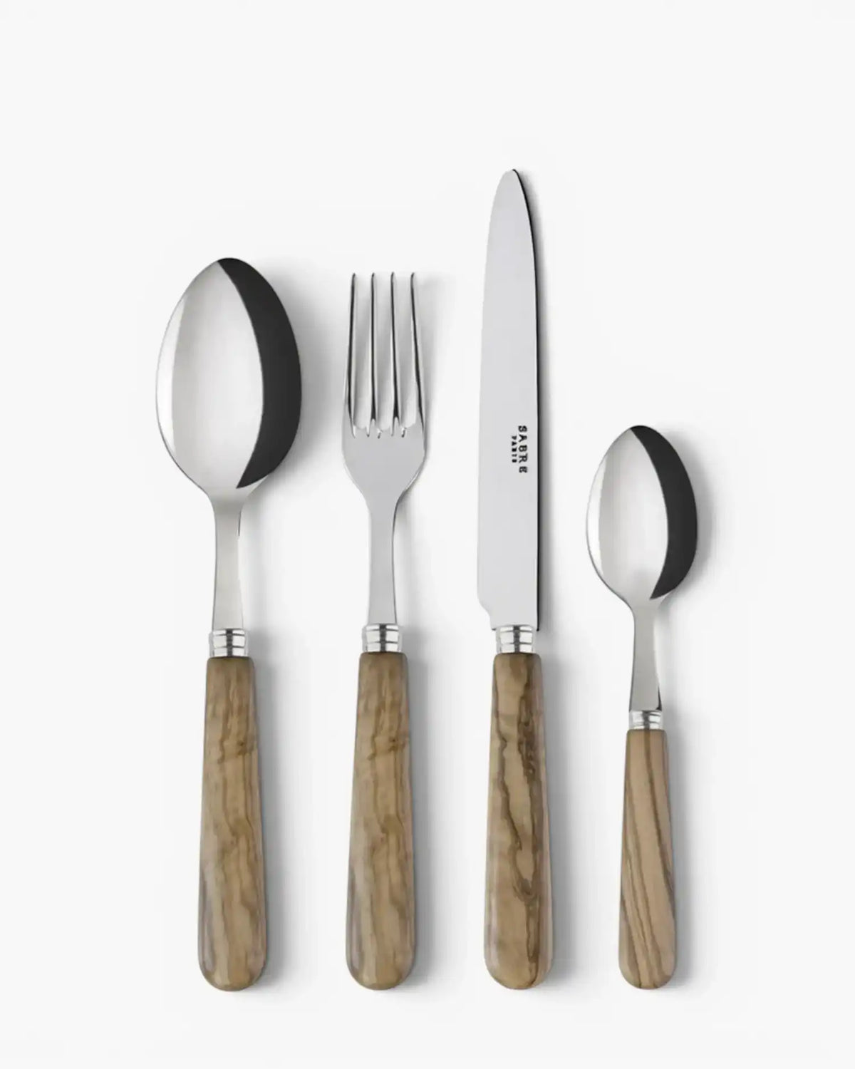 Sabre Paris Lavandou 24-piece stainless steel cutlery set with olive tree wood handles Sabre Paris Olive tree wood - Buy now on ShopDecor - Discover the best products by SABRE PARIS design