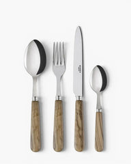Sabre Paris Lavandou 24-piece stainless steel cutlery set with olive tree wood handles Sabre Paris Olive tree wood - Buy now on ShopDecor - Discover the best products by SABRE PARIS design