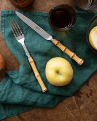 Sabre Paris Panda 24-piece stainless steel cutlery set with bamboo handles - Buy now on ShopDecor - Discover the best products by SABRE PARIS design