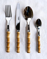 Sabre Paris Panda 5-piece stainless steel cutlery set with bamboo handles - Buy now on ShopDecor - Discover the best products by SABRE PARIS design