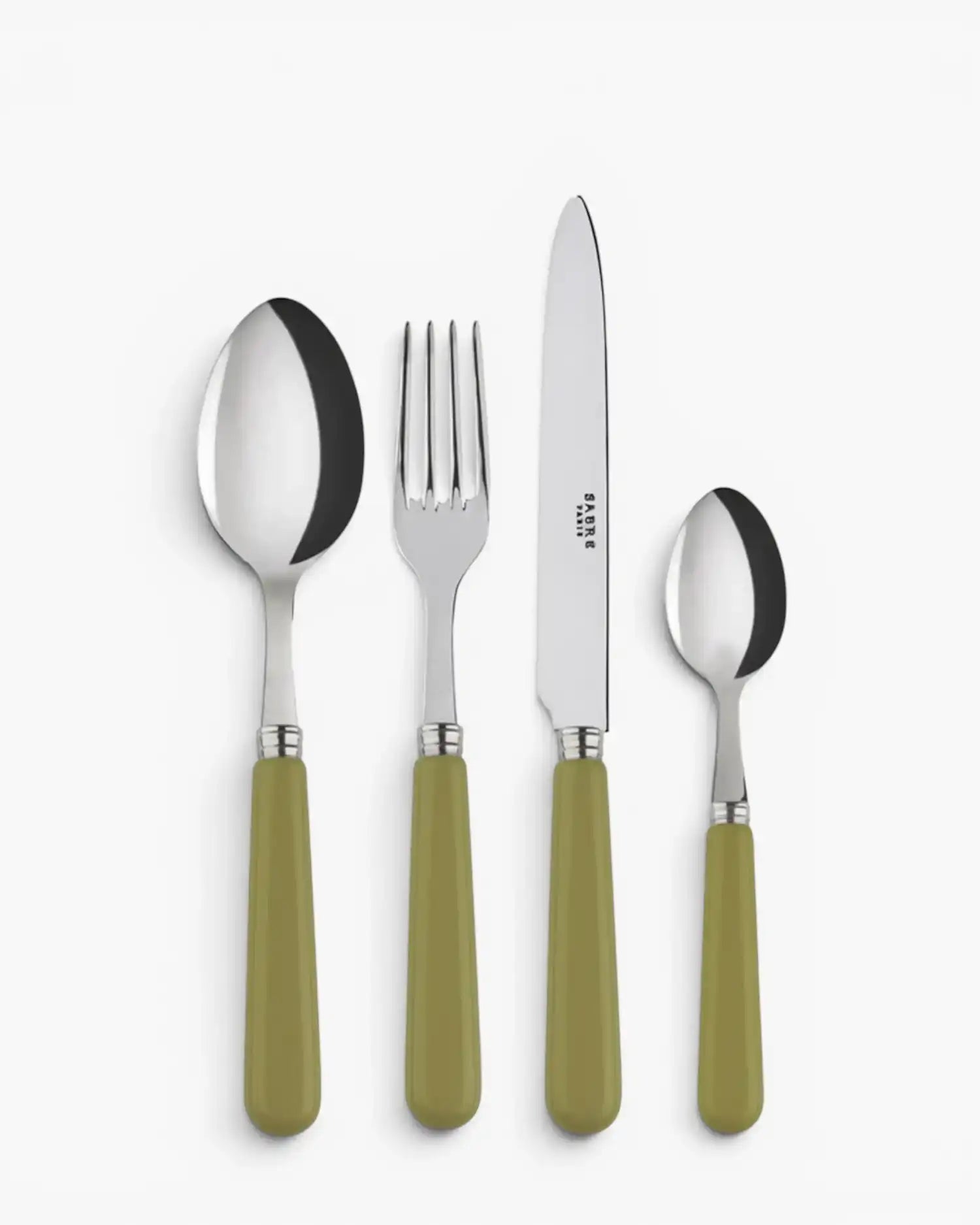 Sabre Paris Pop 24-piece stainless steel cutlery set with acrylic handles Sabre Paris Sage Green - Buy now on ShopDecor - Discover the best products by SABRE PARIS design