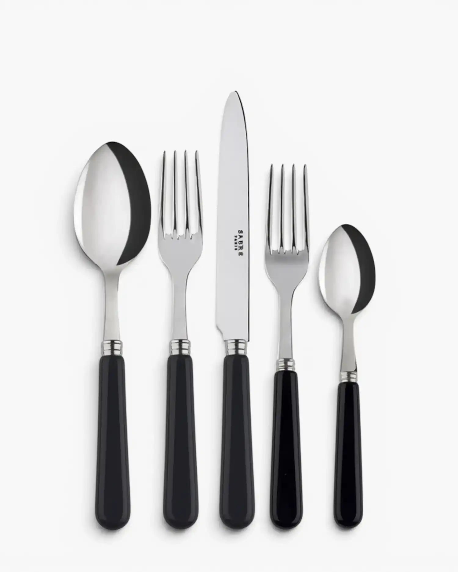 Sabre Paris Pop 5-piece stainless steel cutlery set with acrylic handles Sabre Paris Black - Buy now on ShopDecor - Discover the best products by SABRE PARIS design
