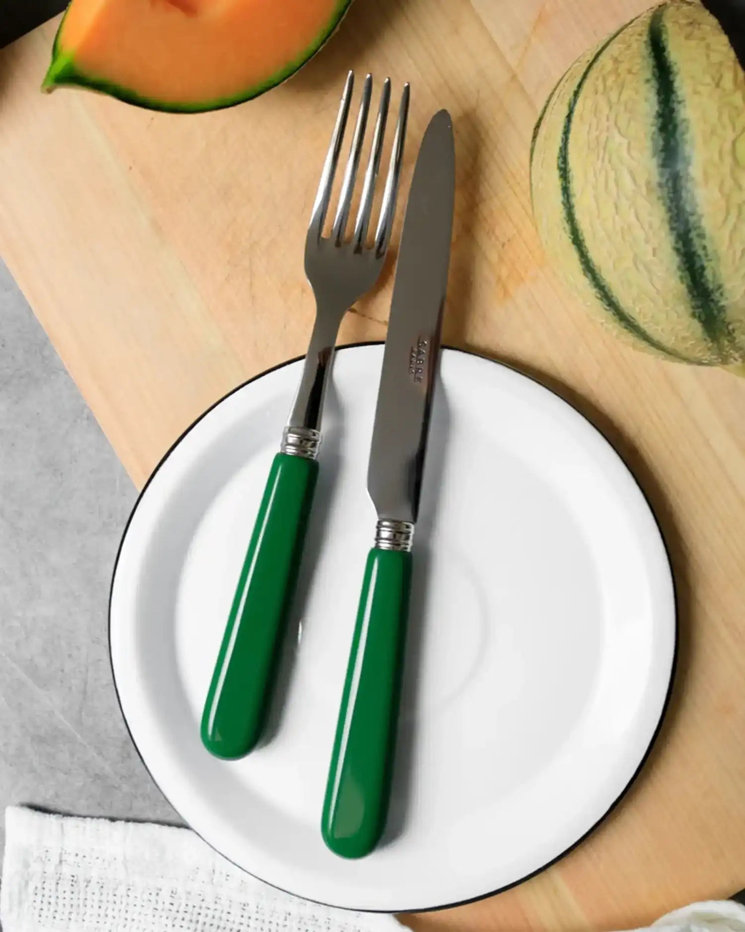 Sabre Paris Pop stainless steel dessert fork with acrylic handle - Buy now on ShopDecor - Discover the best products by SABRE PARIS design