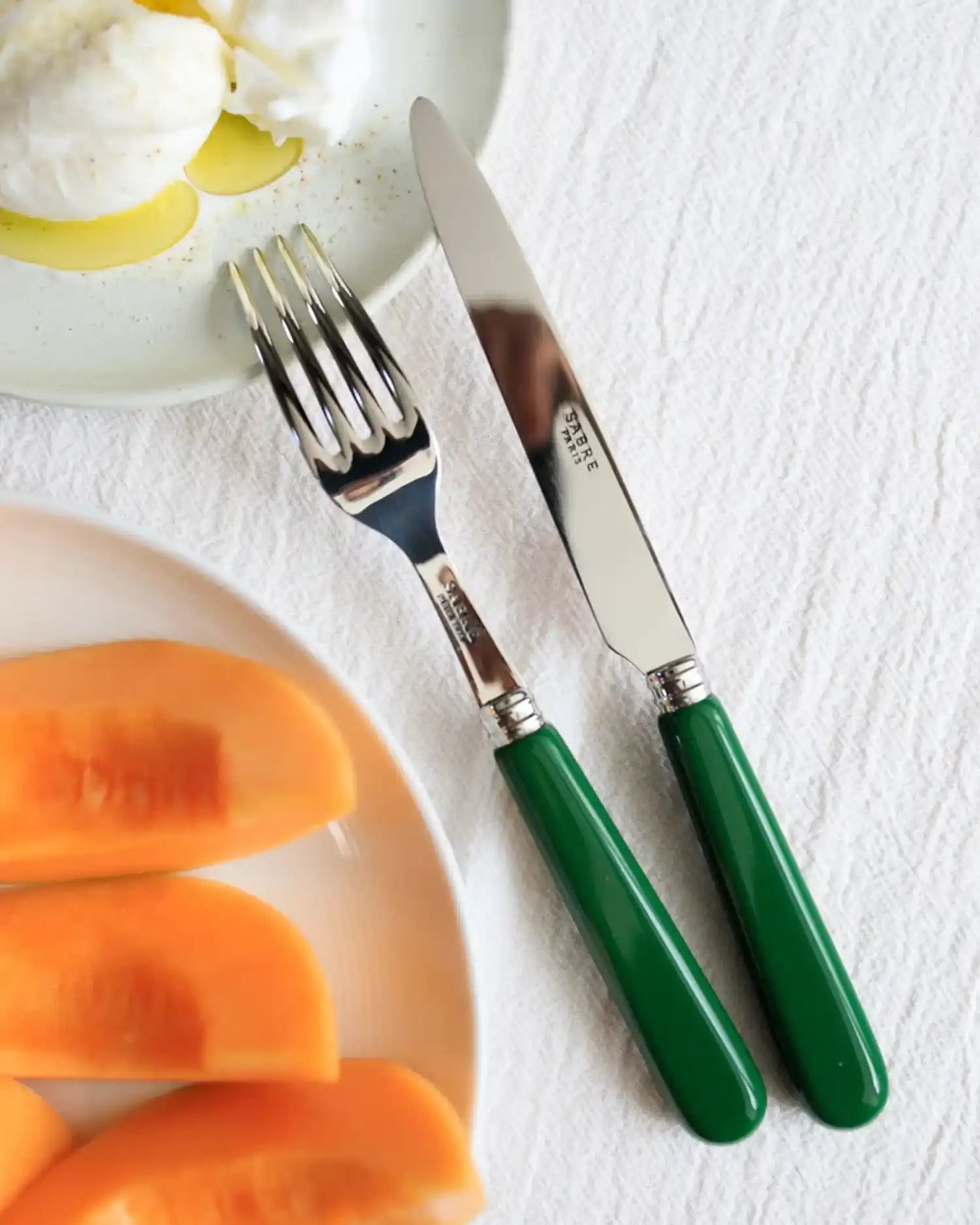 Sabre Paris Pop stainless steel dessert fork with acrylic handle - Buy now on ShopDecor - Discover the best products by SABRE PARIS design