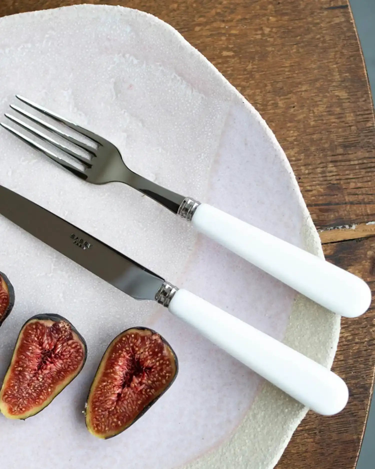Sabre Paris Pop stainless steel dessert fork with acrylic handle - Buy now on ShopDecor - Discover the best products by SABRE PARIS design
