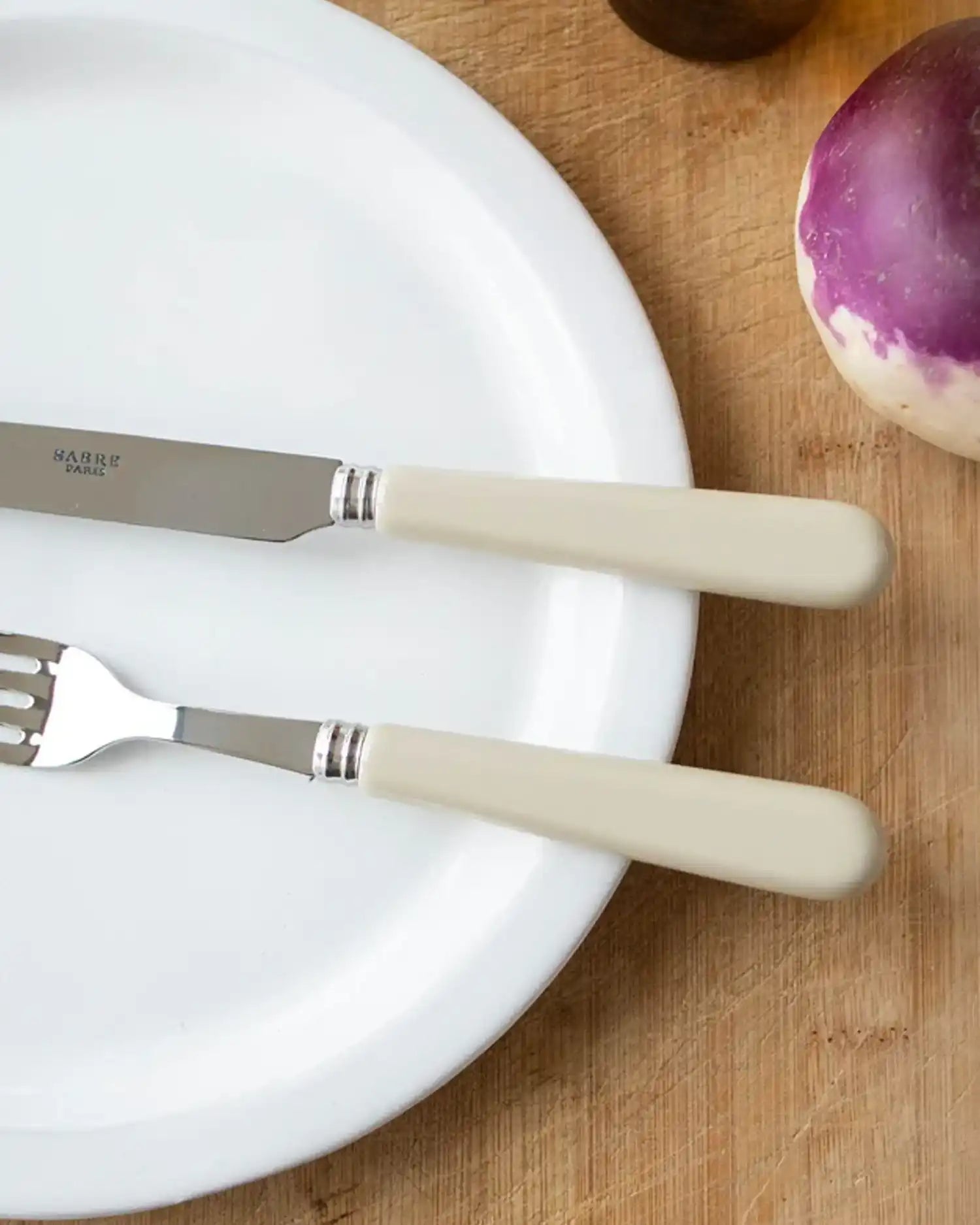 Sabre Paris Pop stainless steel dessert fork with acrylic handle - Buy now on ShopDecor - Discover the best products by SABRE PARIS design
