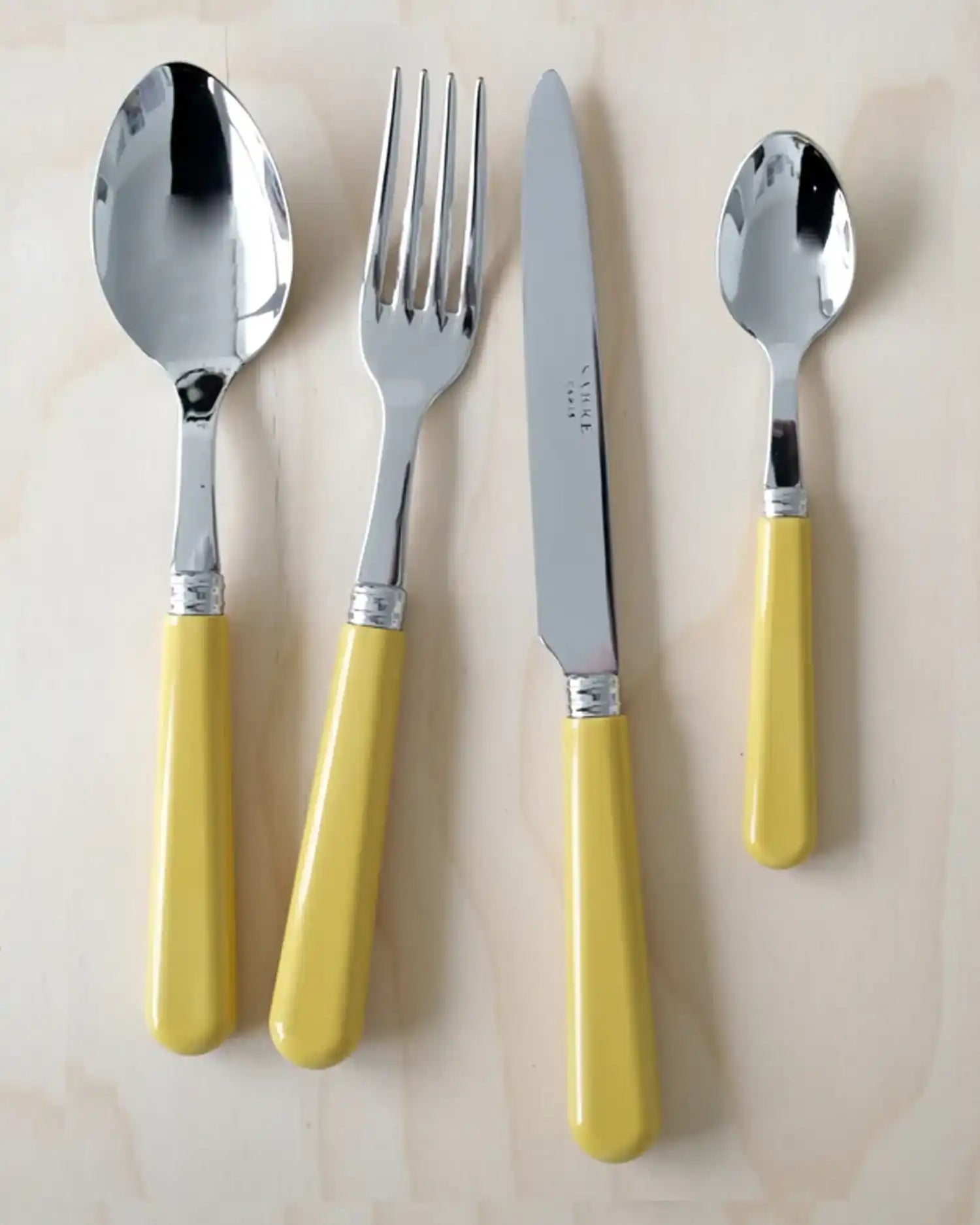 Sabre Paris Pop stainless steel dessert spoon with acrylic handle - Buy now on ShopDecor - Discover the best products by SABRE PARIS design