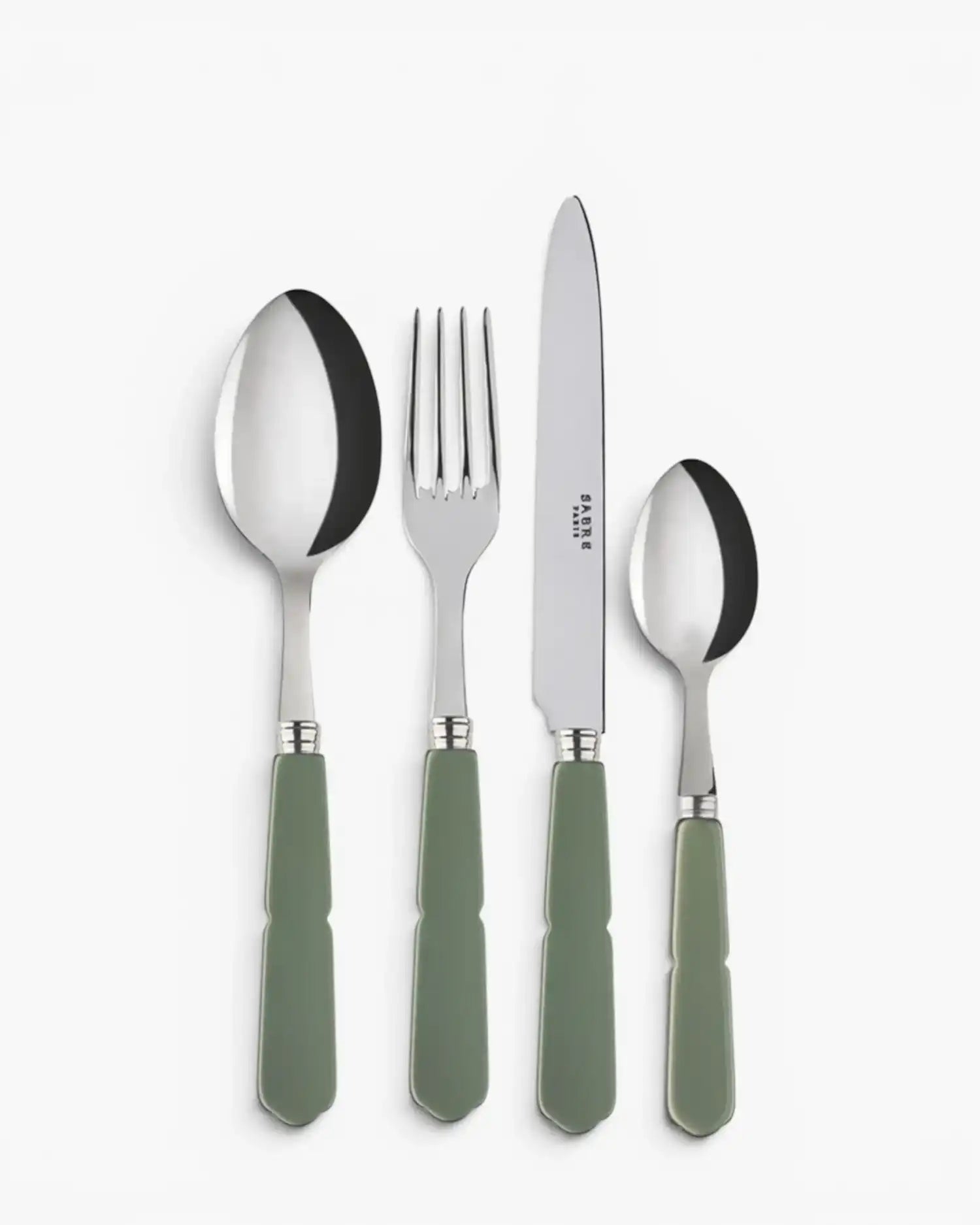 Sabre Paris Gustave 24-piece stainless steel cutlery set with acrylic handles Sabre Paris Dark Green - Buy now on ShopDecor - Discover the best products by SABRE PARIS design