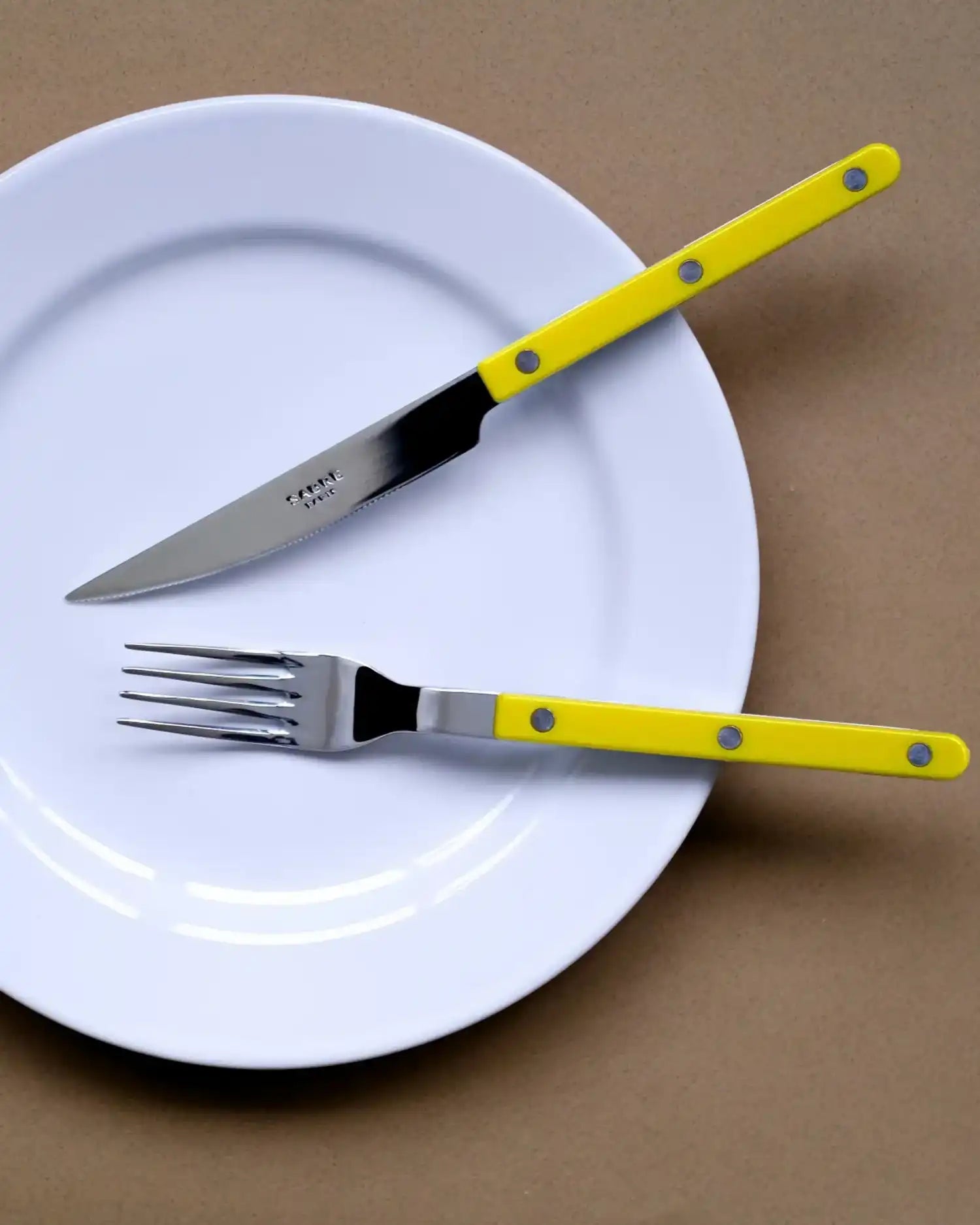 Sabre Paris Bistrot Shiny 24-piece stainless steel cutlery set with nylon handles - Buy now on ShopDecor - Discover the best products by SABRE PARIS design