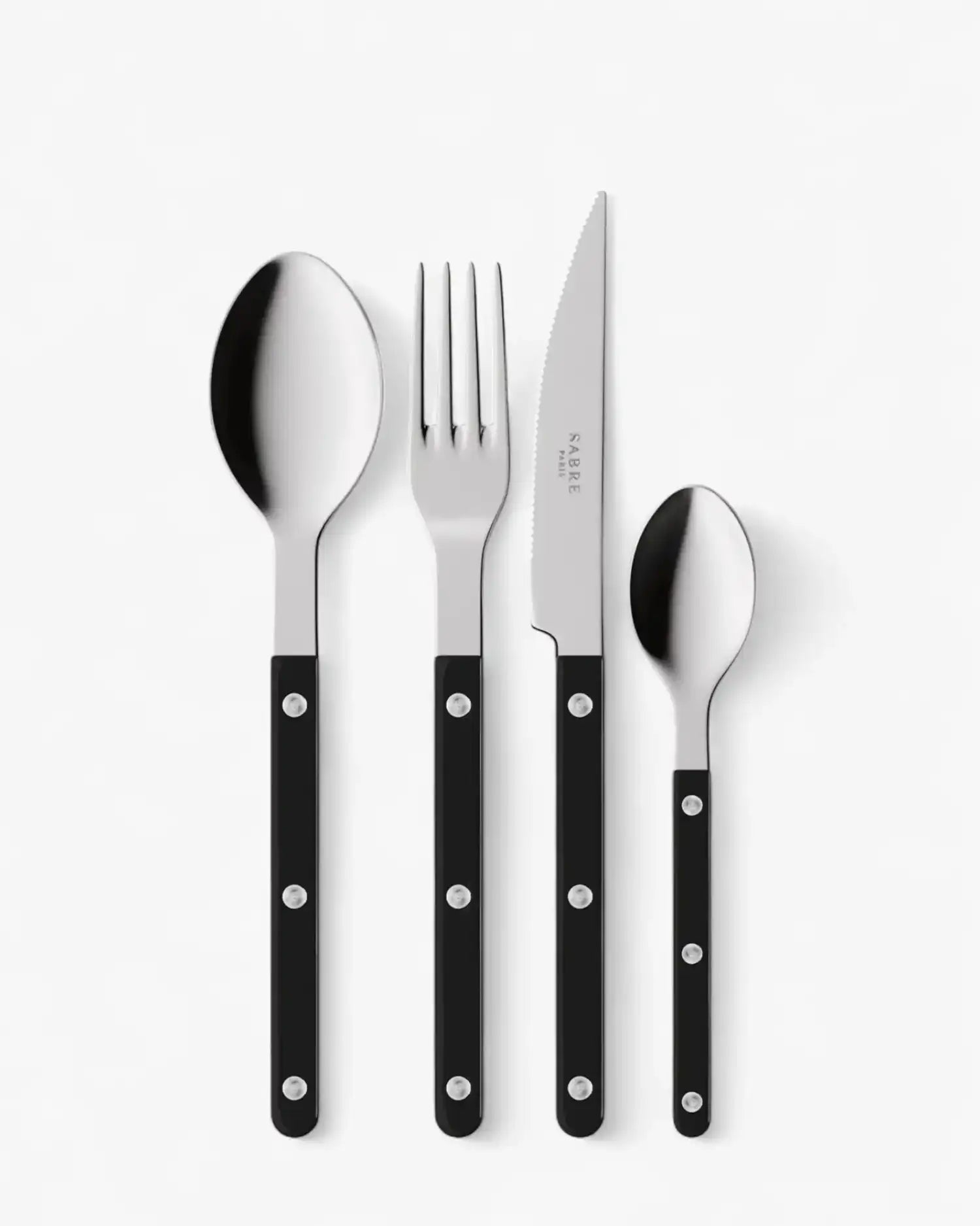 Sabre Paris Bistrot Shiny 24-piece stainless steel cutlery set with nylon handles Sabre Paris Black - Buy now on ShopDecor - Discover the best products by SABRE PARIS design