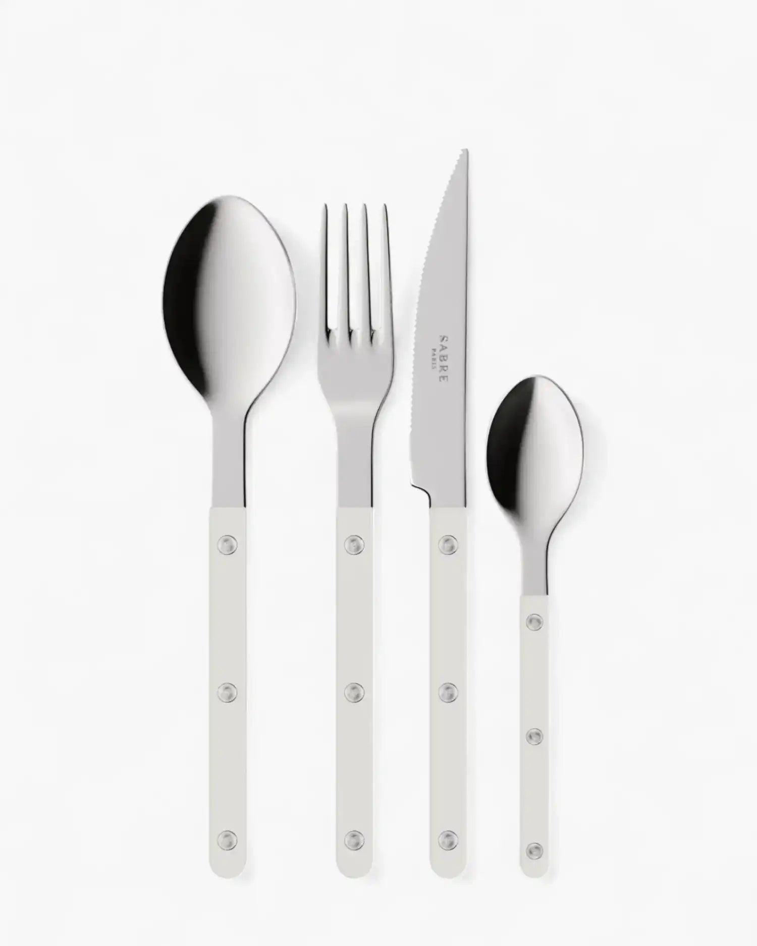 Sabre Paris Bistrot Shiny 24-piece stainless steel cutlery set with nylon handles Sabre Paris White - Buy now on ShopDecor - Discover the best products by SABRE PARIS design