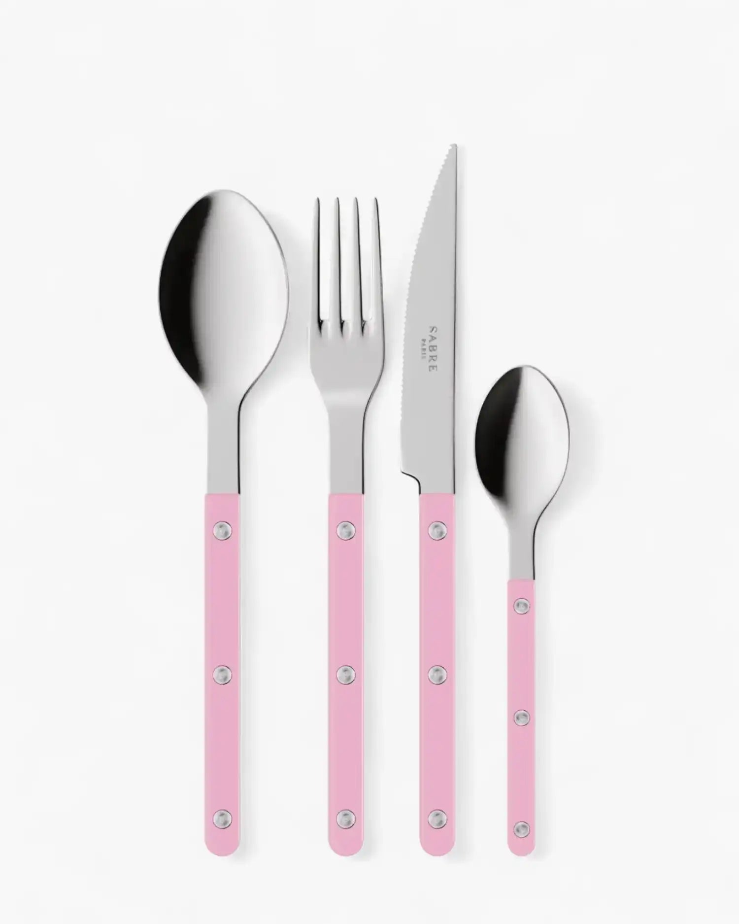 Sabre Paris Bistrot Shiny 24-piece stainless steel cutlery set with nylon handles Sabre Paris Pink - Buy now on ShopDecor - Discover the best products by SABRE PARIS design