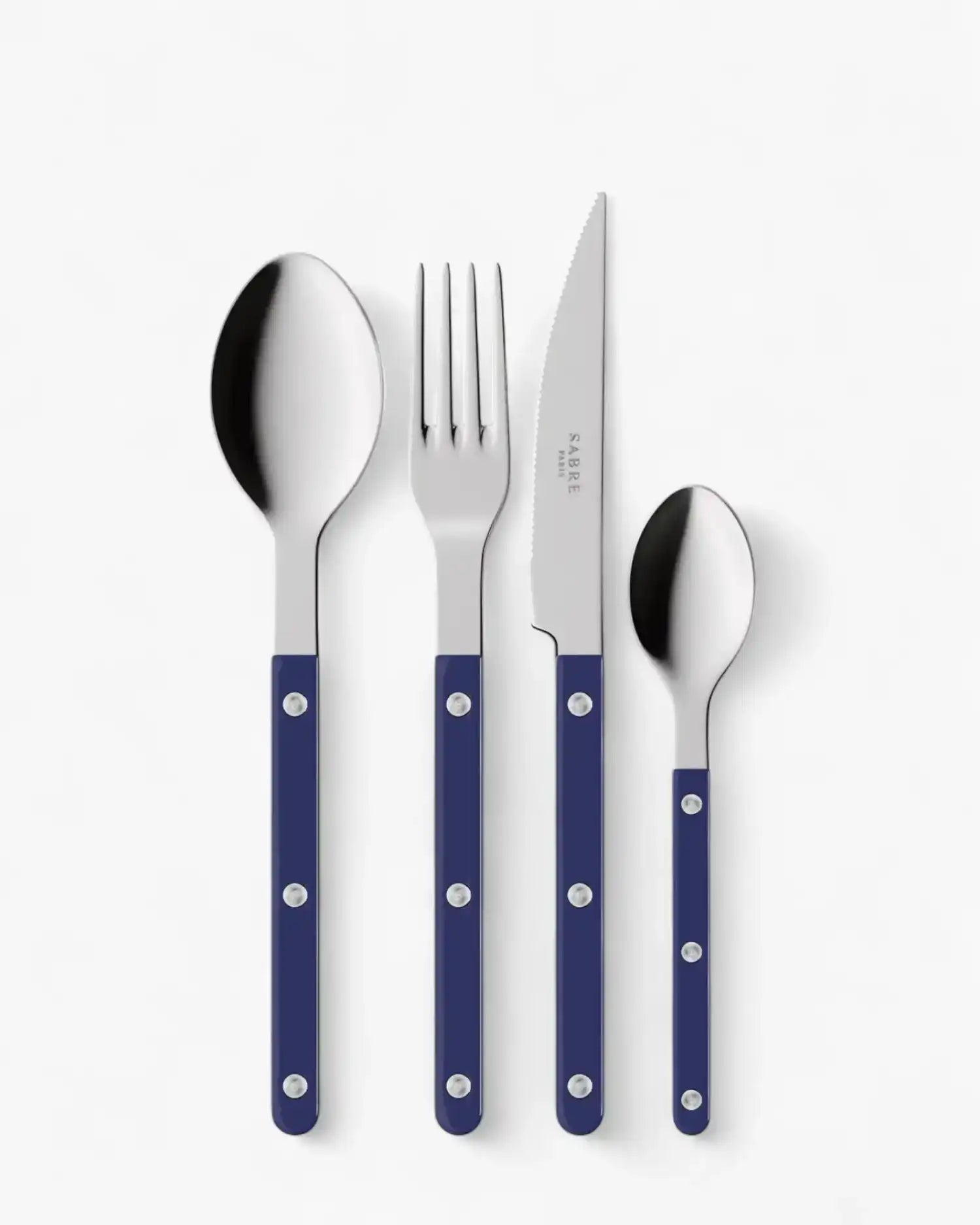 Sabre Paris Bistrot Shiny 24-piece stainless steel cutlery set with nylon handles Sabre Paris Navy Blue - Buy now on ShopDecor - Discover the best products by SABRE PARIS design