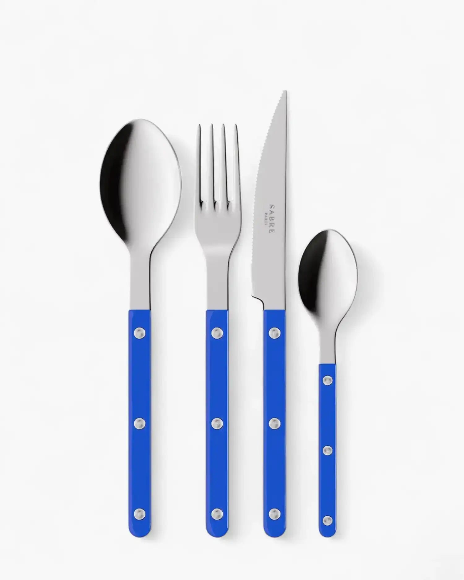 Sabre Paris Bistrot Shiny 24-piece stainless steel cutlery set with nylon handles Sabre Paris Lapis Blue - Buy now on ShopDecor - Discover the best products by SABRE PARIS design