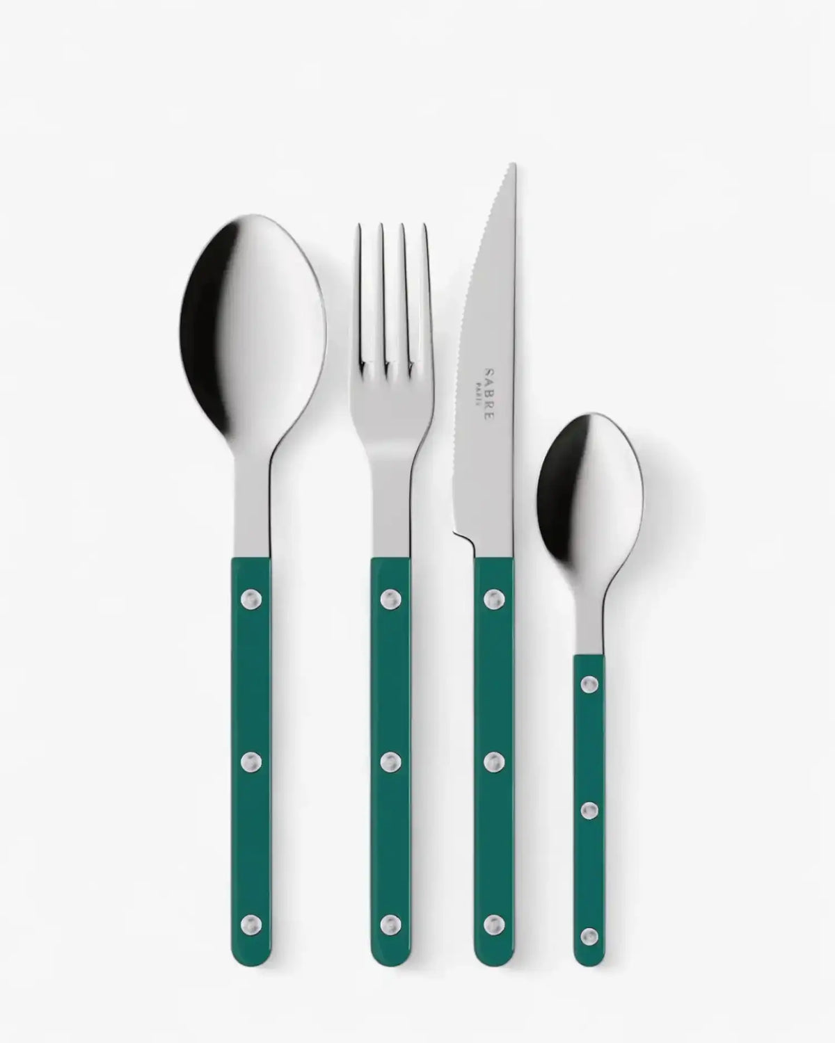 Sabre Paris Bistrot Shiny 24-piece stainless steel cutlery set with nylon handles Sabre Paris Aquamarine - Buy now on ShopDecor - Discover the best products by SABRE PARIS design