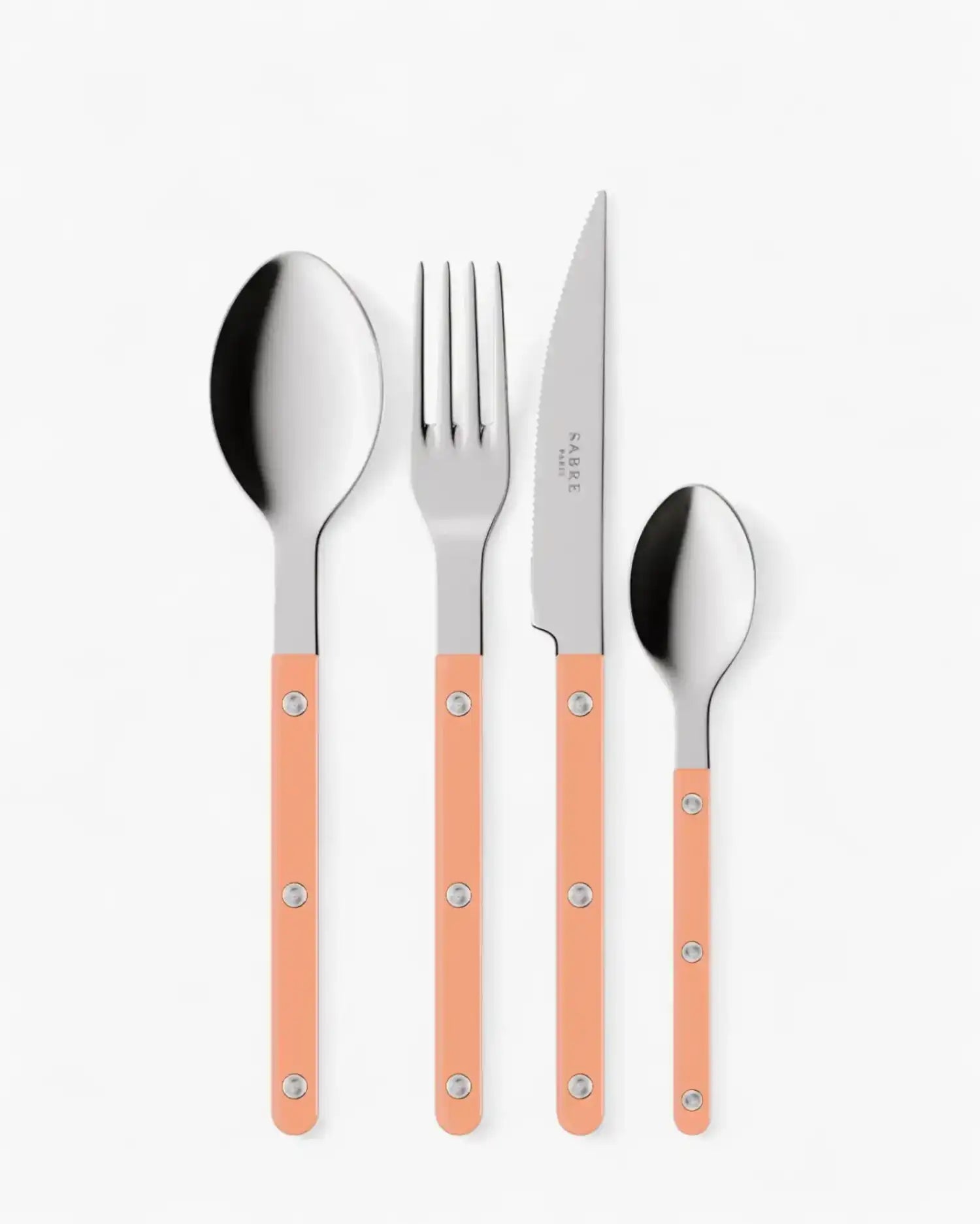 Sabre Paris Bistrot Shiny 24-piece stainless steel cutlery set with nylon handles Sabre Paris Nude Pink - Buy now on ShopDecor - Discover the best products by SABRE PARIS design