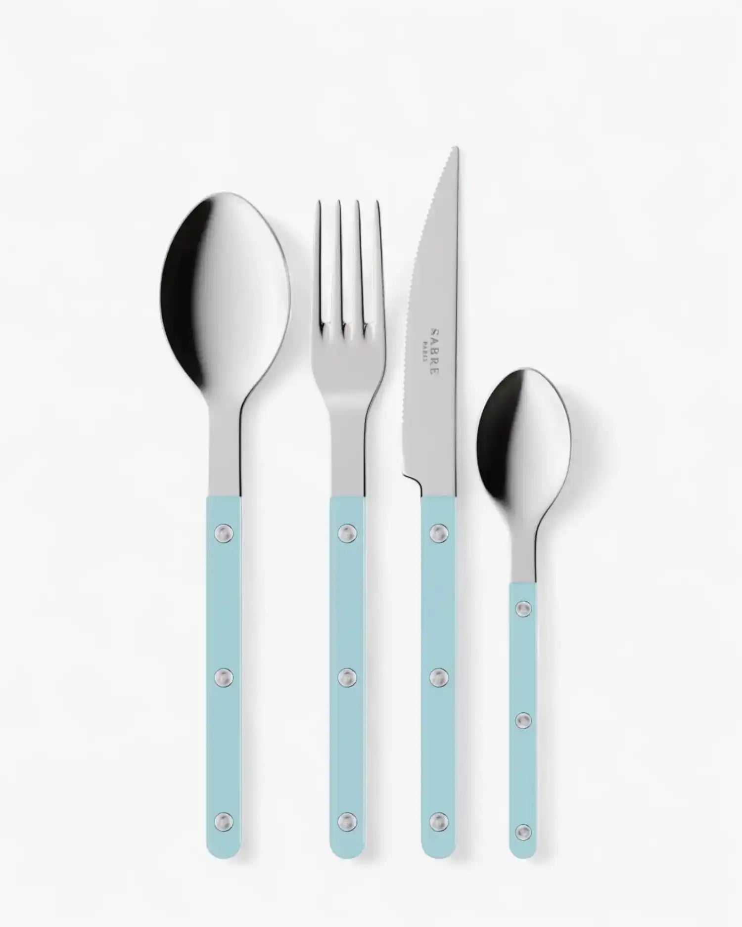 Sabre Paris Bistrot Shiny 24-piece stainless steel cutlery set with nylon handles Sabre Paris Pastel Blue - Buy now on ShopDecor - Discover the best products by SABRE PARIS design