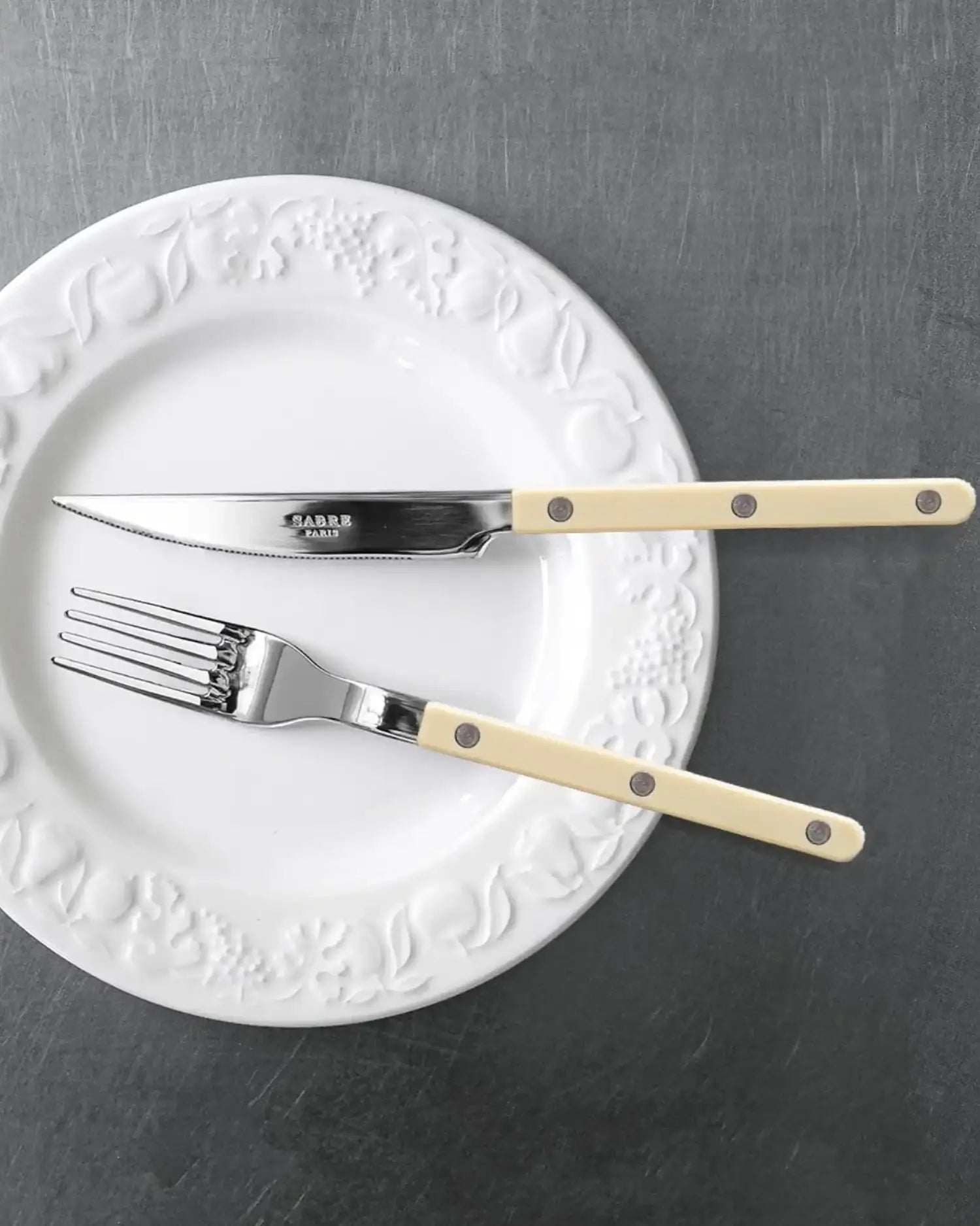 Sabre Paris Bistrot Shiny 5-piece stainless steel cutlery set with nylon handles - Buy now on ShopDecor - Discover the best products by SABRE PARIS design