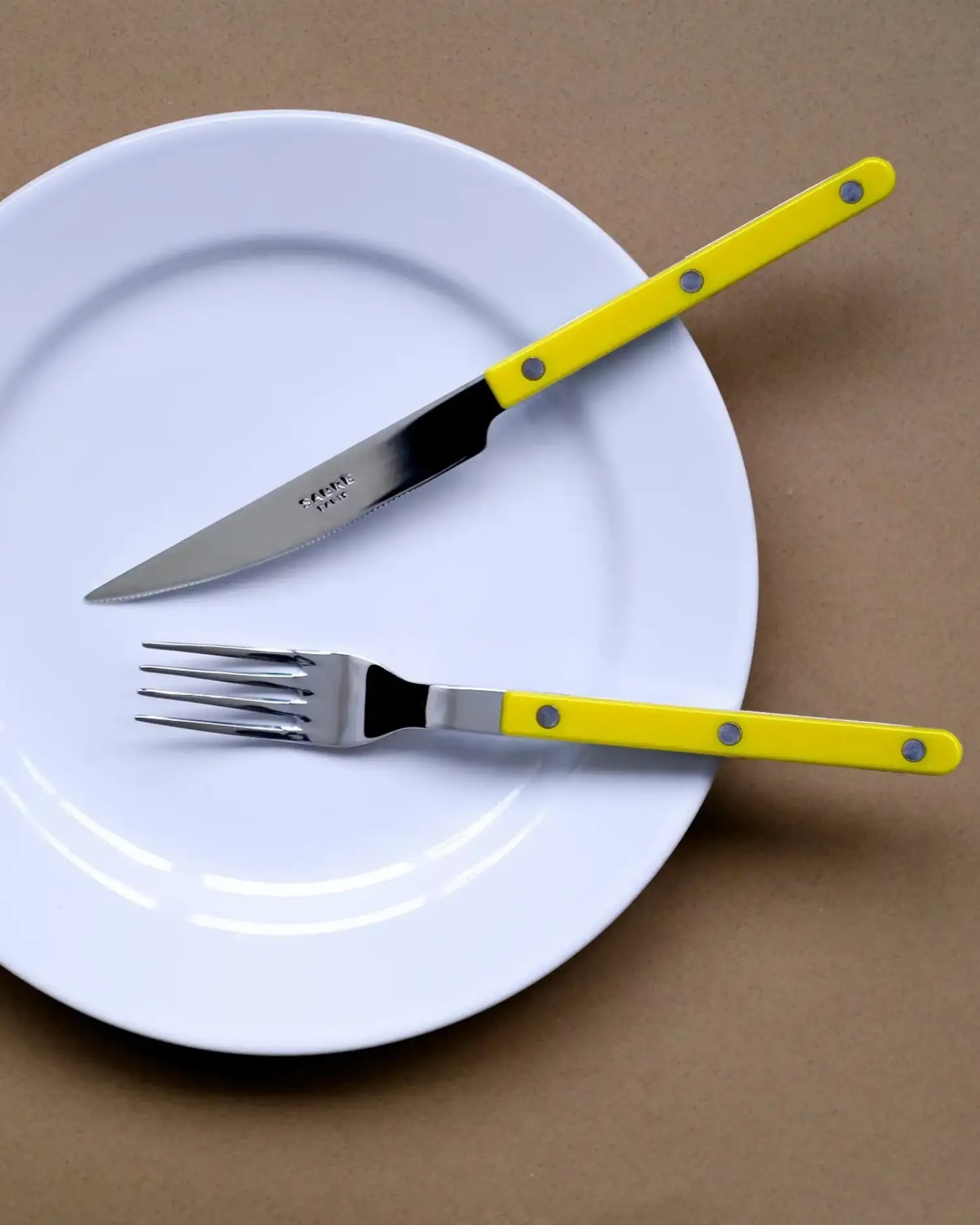 Sabre Paris Bistrot Shiny 5-piece stainless steel cutlery set with nylon handles - Buy now on ShopDecor - Discover the best products by SABRE PARIS design