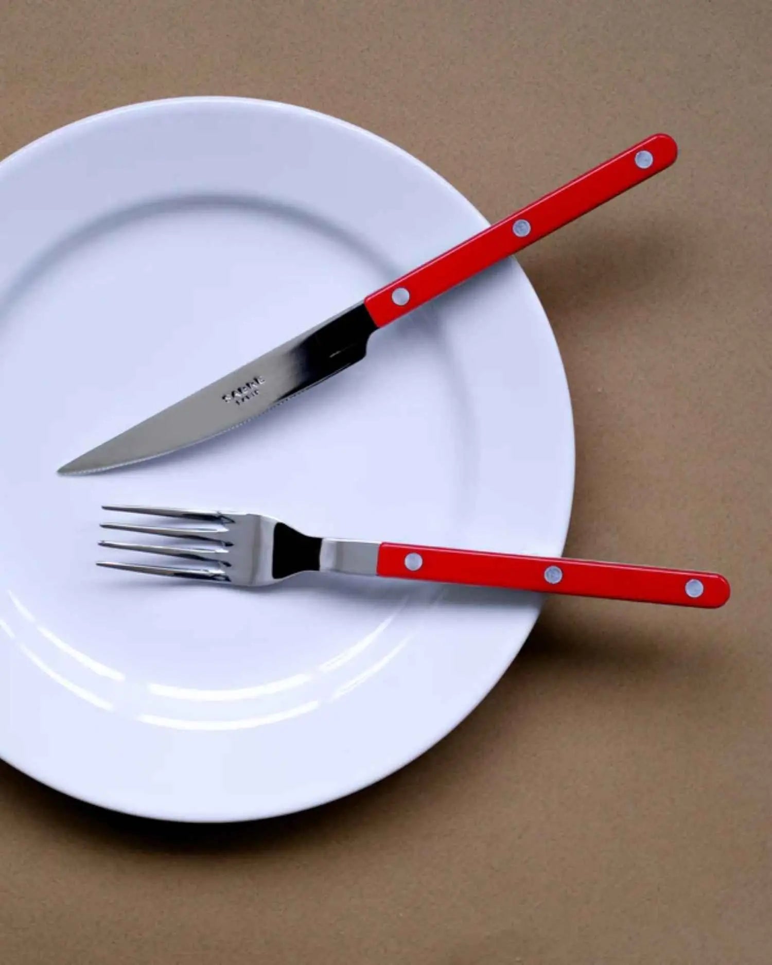 Sabre Paris Bistrot Shiny 5-piece stainless steel cutlery set with nylon handles - Buy now on ShopDecor - Discover the best products by SABRE PARIS design