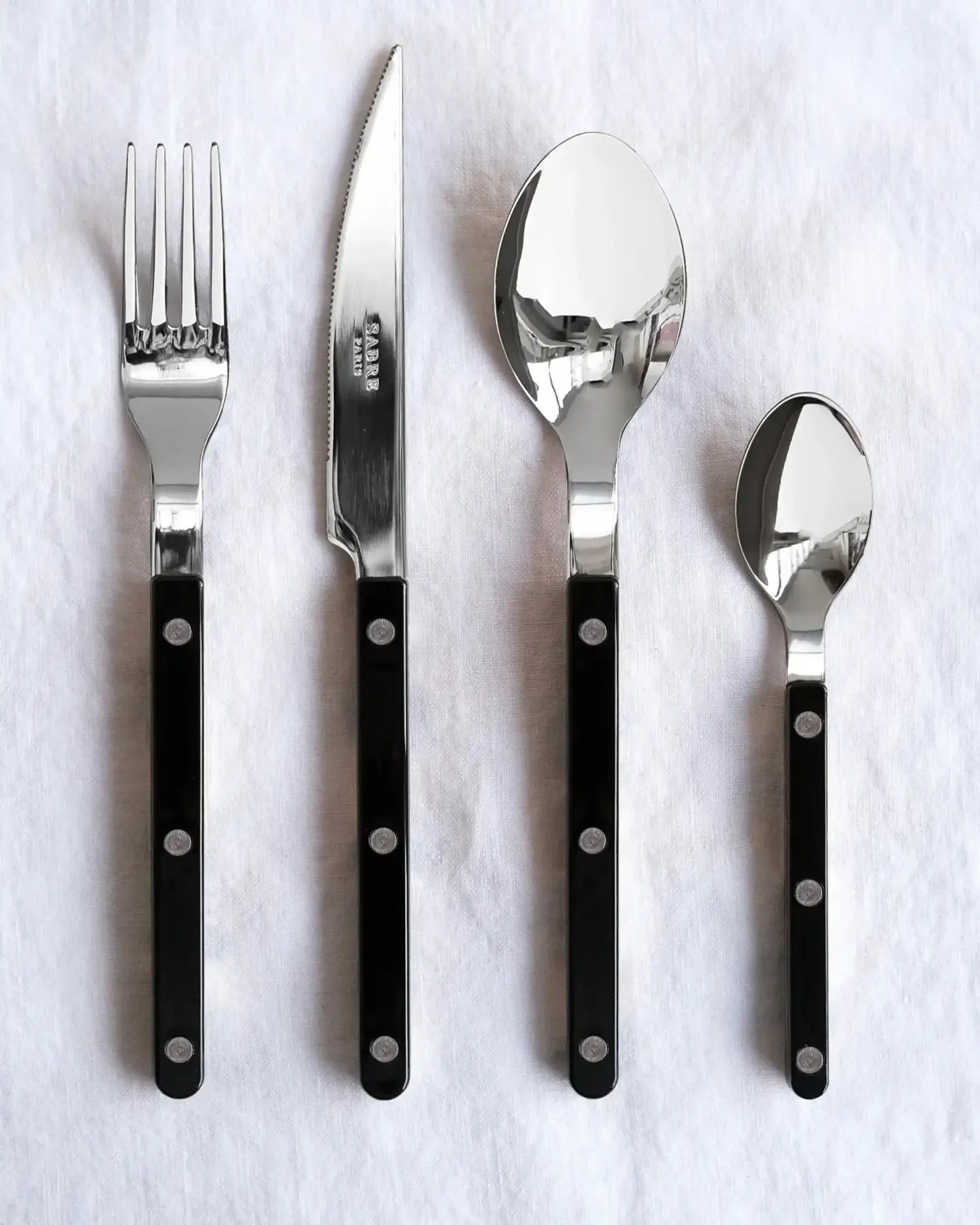 Sabre Paris Bistrot Shiny 5-piece stainless steel cutlery set with nylon handles - Buy now on ShopDecor - Discover the best products by SABRE PARIS design