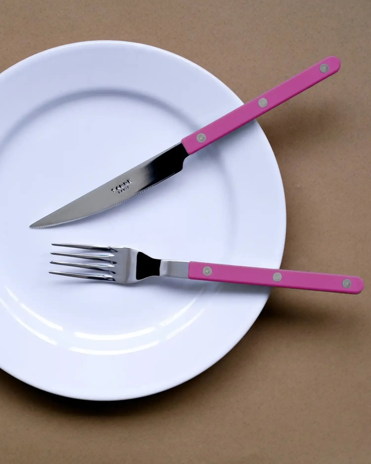 Sabre Paris Bistrot Shiny 5-piece stainless steel cutlery set with nylon handles - Buy now on ShopDecor - Discover the best products by SABRE PARIS design