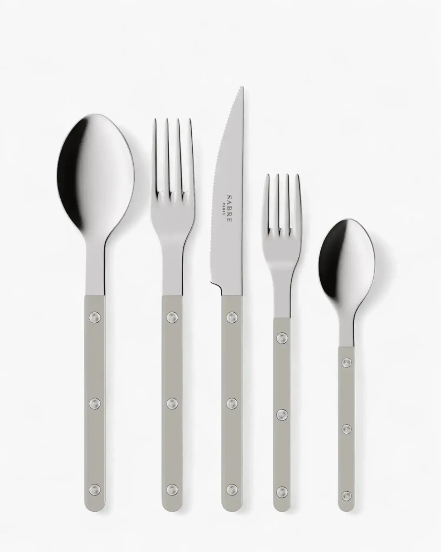 Sabre Paris Bistrot Shiny 5-piece stainless steel cutlery set with nylon handles Sabre Paris Grey - Buy now on ShopDecor - Discover the best products by SABRE PARIS design