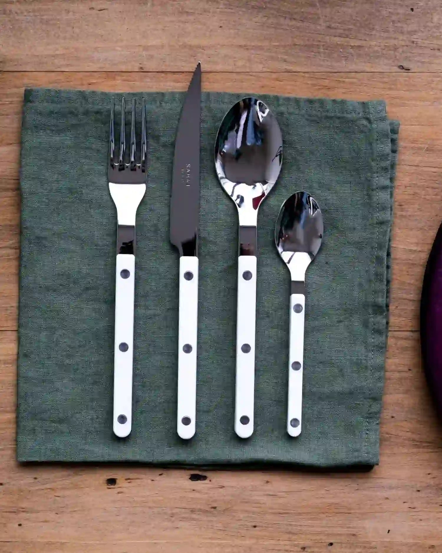 Sabre Paris Bistrot Shiny 5-piece stainless steel cutlery set with nylon handles - Buy now on ShopDecor - Discover the best products by SABRE PARIS design