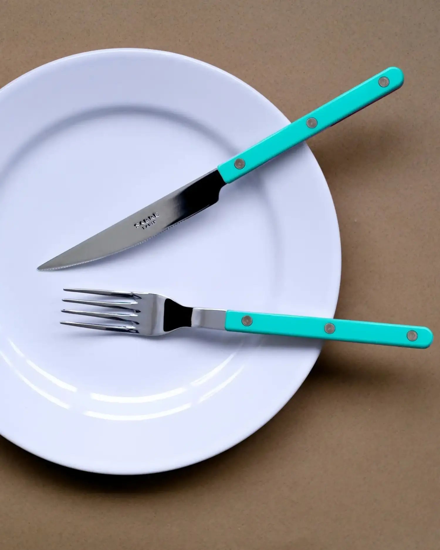Sabre Paris Bistrot Shiny 5-piece stainless steel cutlery set with nylon handles - Buy now on ShopDecor - Discover the best products by SABRE PARIS design