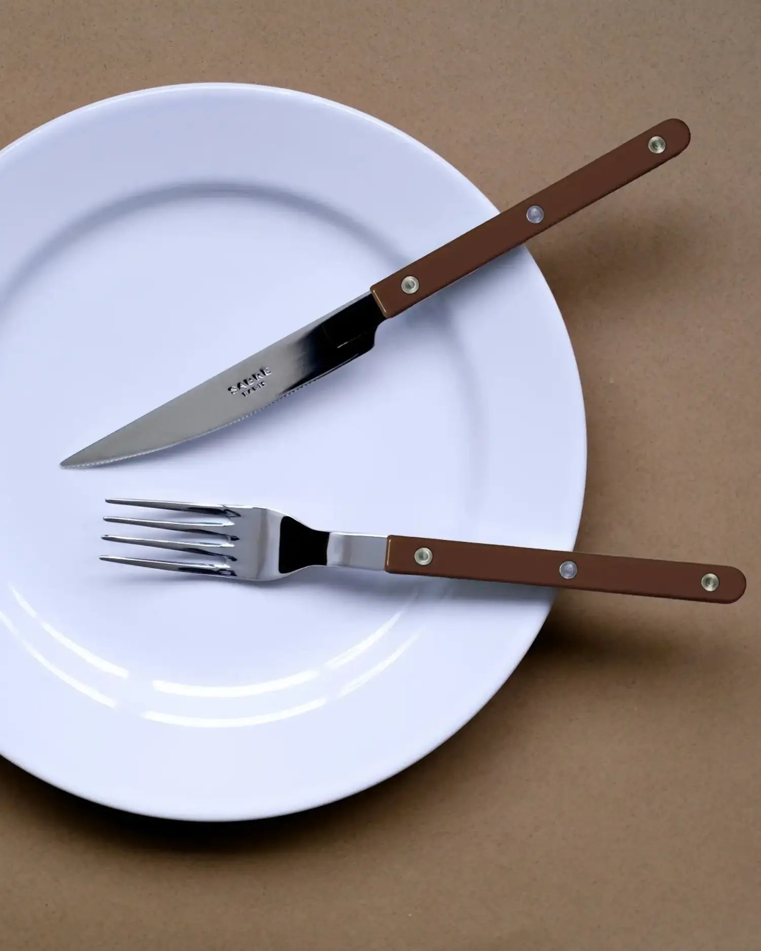 Sabre Paris Bistrot Shiny 5-piece stainless steel cutlery set with nylon handles - Buy now on ShopDecor - Discover the best products by SABRE PARIS design