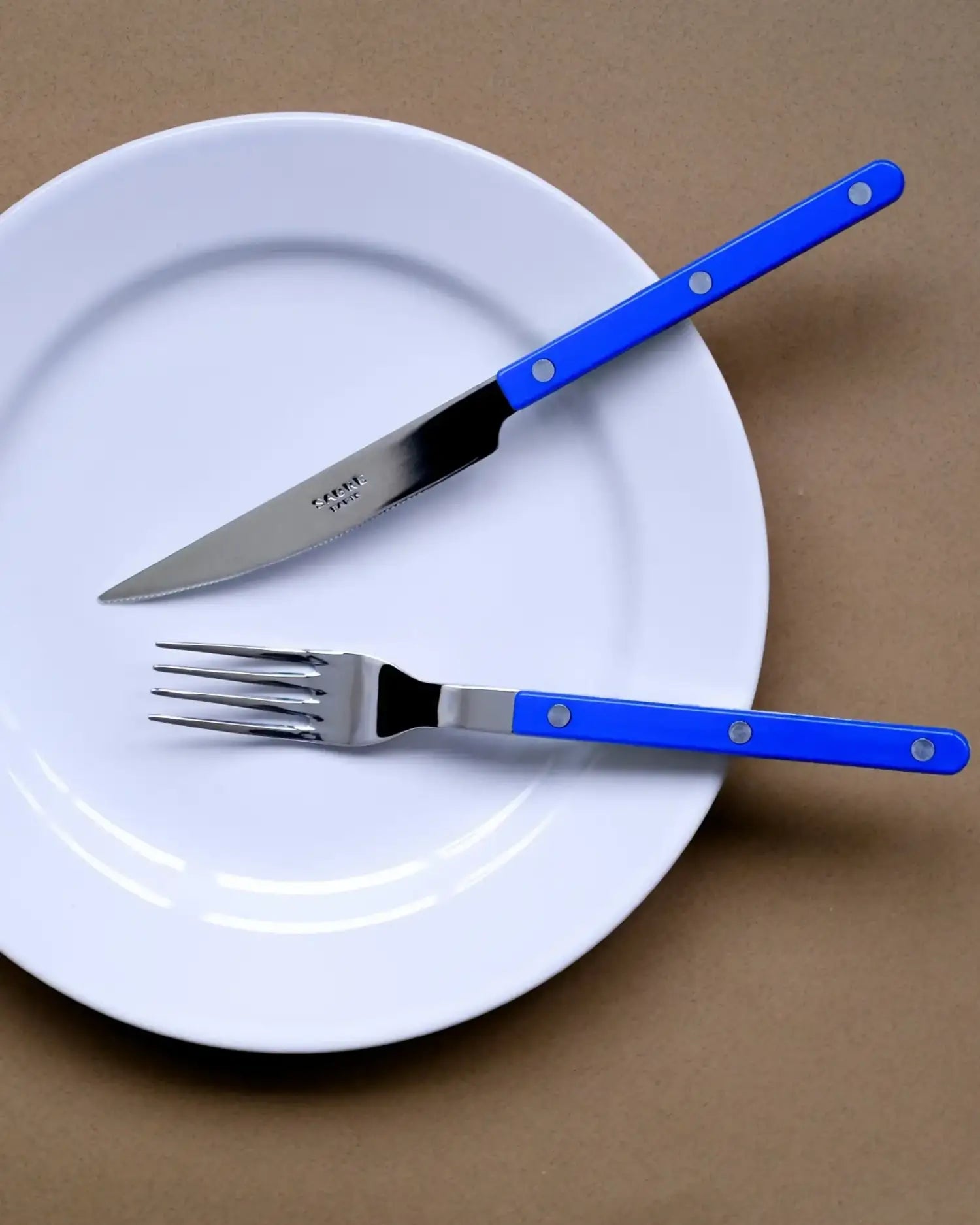 Sabre Paris Bistrot Shiny 5-piece stainless steel cutlery set with nylon handles - Buy now on ShopDecor - Discover the best products by SABRE PARIS design