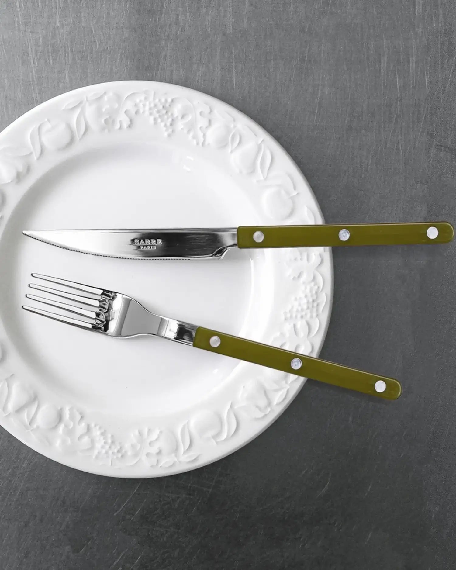 Sabre Paris Bistrot Shiny 5-piece stainless steel cutlery set with nylon handles - Buy now on ShopDecor - Discover the best products by SABRE PARIS design