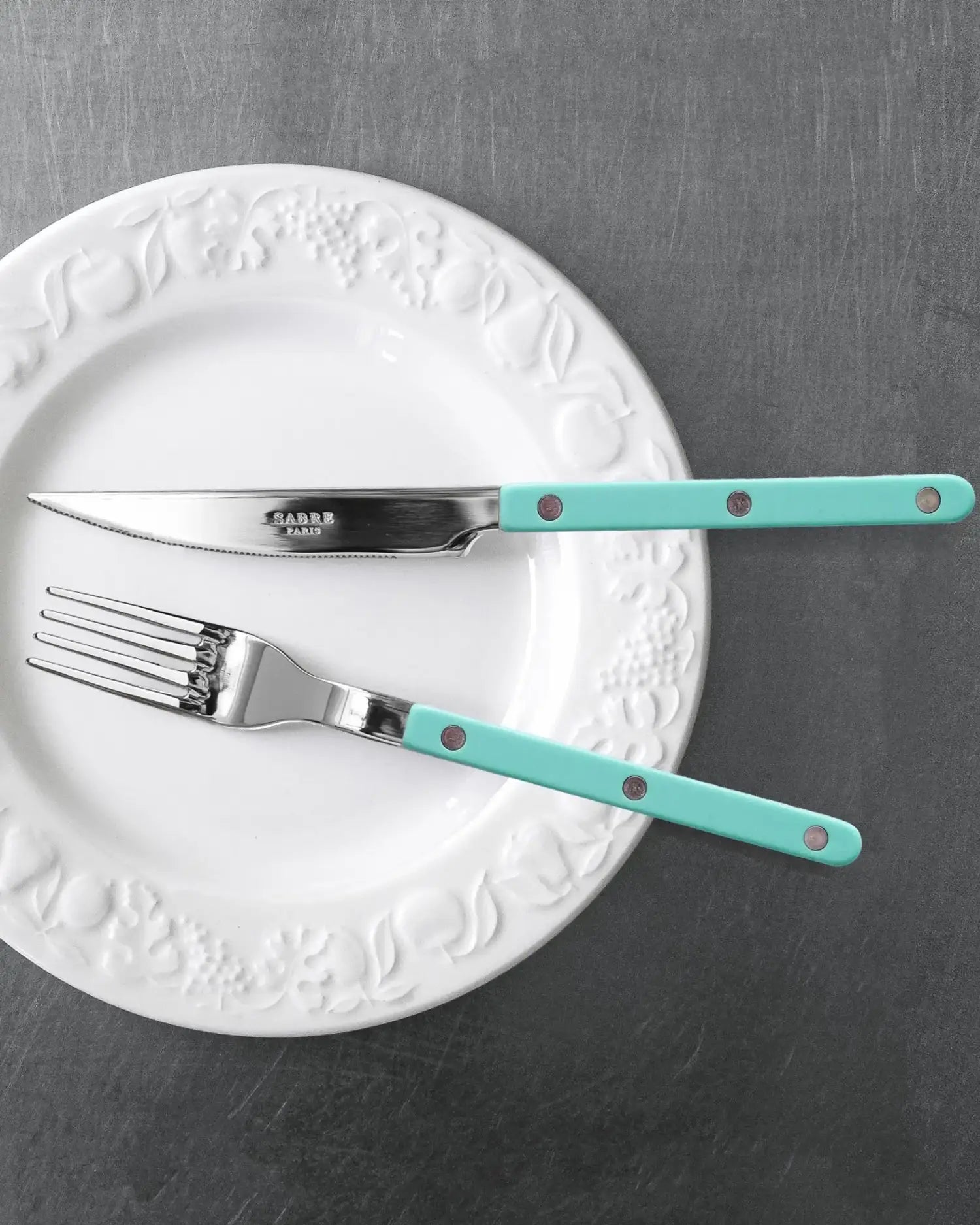 Sabre Paris Bistrot Shiny 5-piece stainless steel cutlery set with nylon handles - Buy now on ShopDecor - Discover the best products by SABRE PARIS design