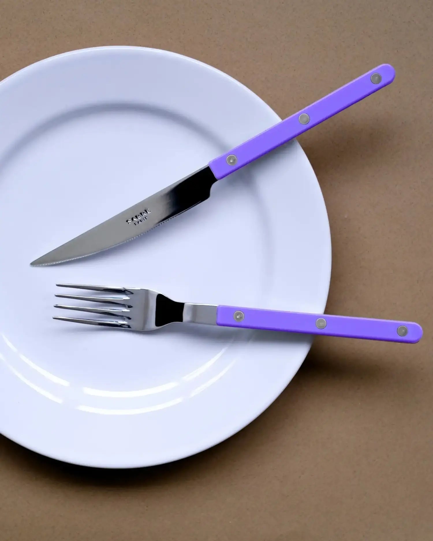 Sabre Paris Bistrot Shiny 5-piece stainless steel cutlery set with nylon handles - Buy now on ShopDecor - Discover the best products by SABRE PARIS design