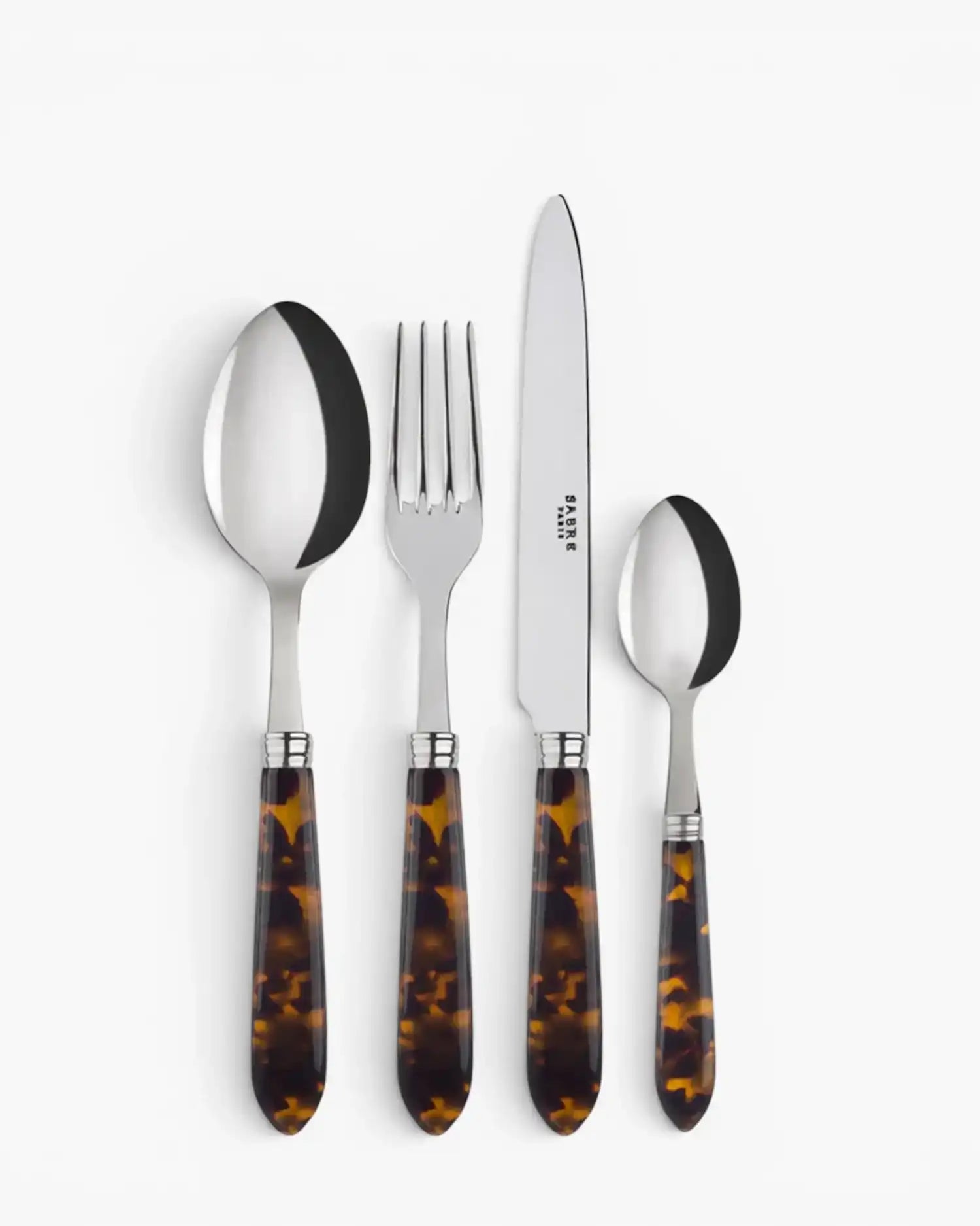 Sabre Paris Tortoise 24-piece stainless steel cutlery set with acrylic handles Sabre Paris Faux Tortoise - Buy now on ShopDecor - Discover the best products by SABRE PARIS design