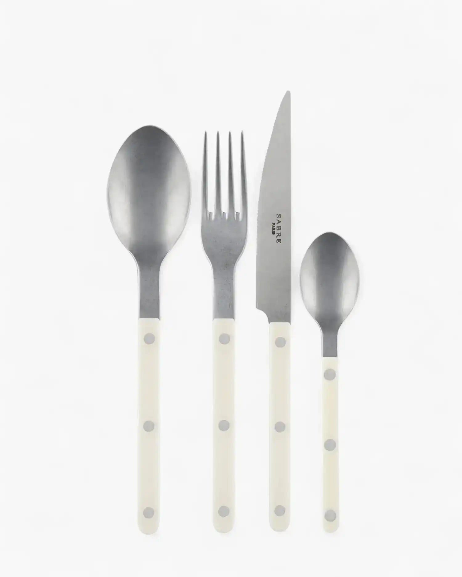 Sabre Paris Bistrot Vintage 24-piece stainless steel cutlery set with nylon handles Sabre Paris Ivory - Buy now on ShopDecor - Discover the best products by SABRE PARIS design