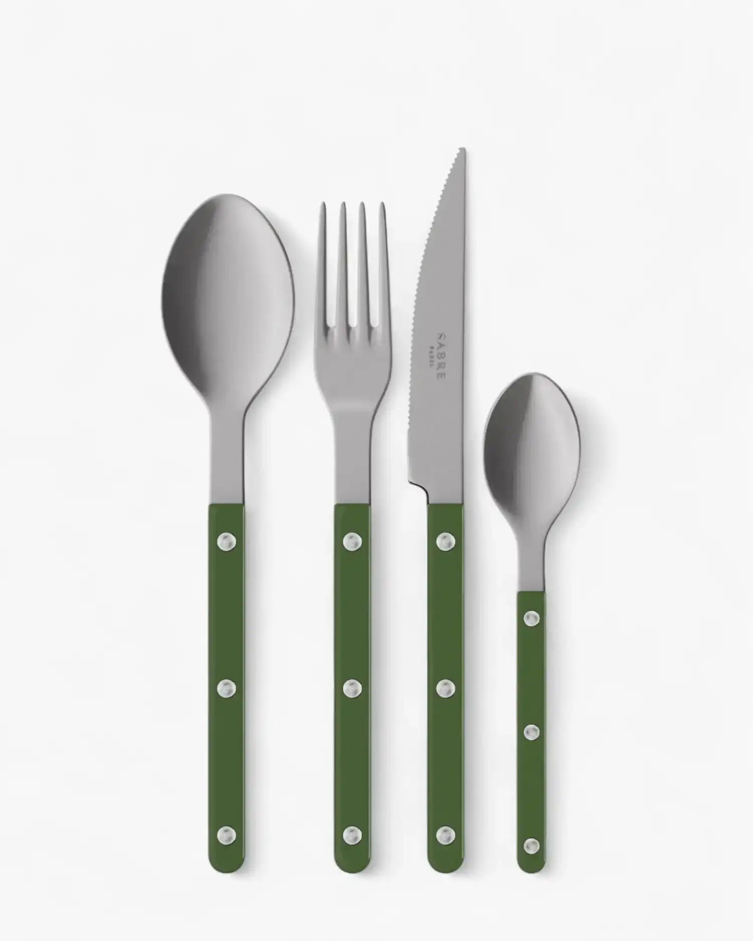 Sabre Paris Bistrot Vintage 24-piece stainless steel cutlery set with nylon handles Sabre Paris Green - Buy now on ShopDecor - Discover the best products by SABRE PARIS design