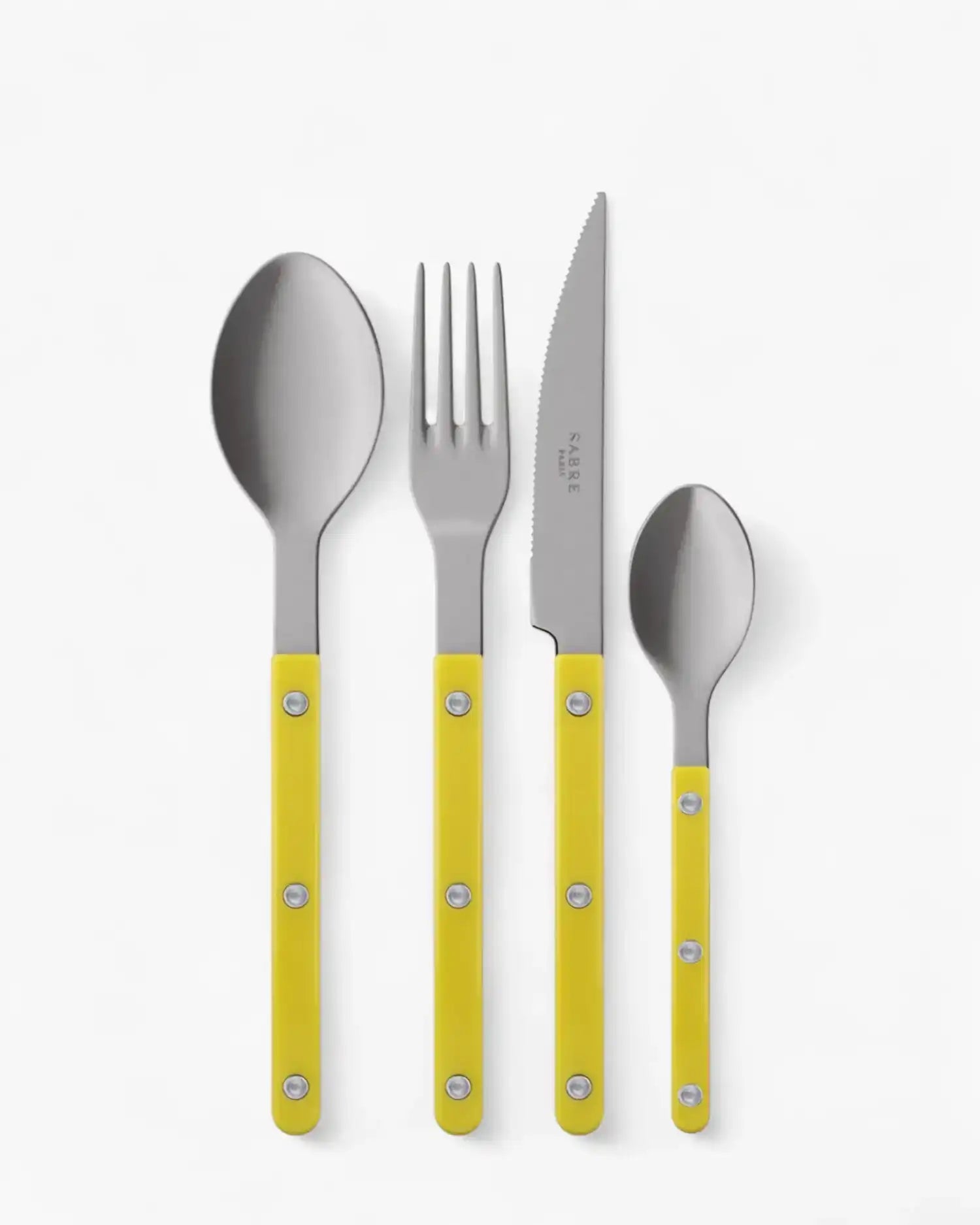 Sabre Paris Bistrot Vintage 24-piece stainless steel cutlery set with nylon handles Sabre Paris Yellow - Buy now on ShopDecor - Discover the best products by SABRE PARIS design