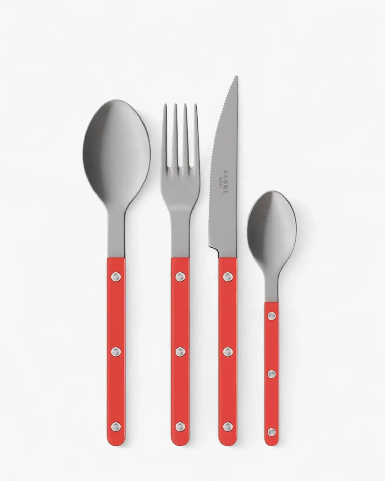 Sabre Paris Bistrot Vintage 24-piece stainless steel cutlery set with nylon handles Sabre Paris Red - Buy now on ShopDecor - Discover the best products by SABRE PARIS design