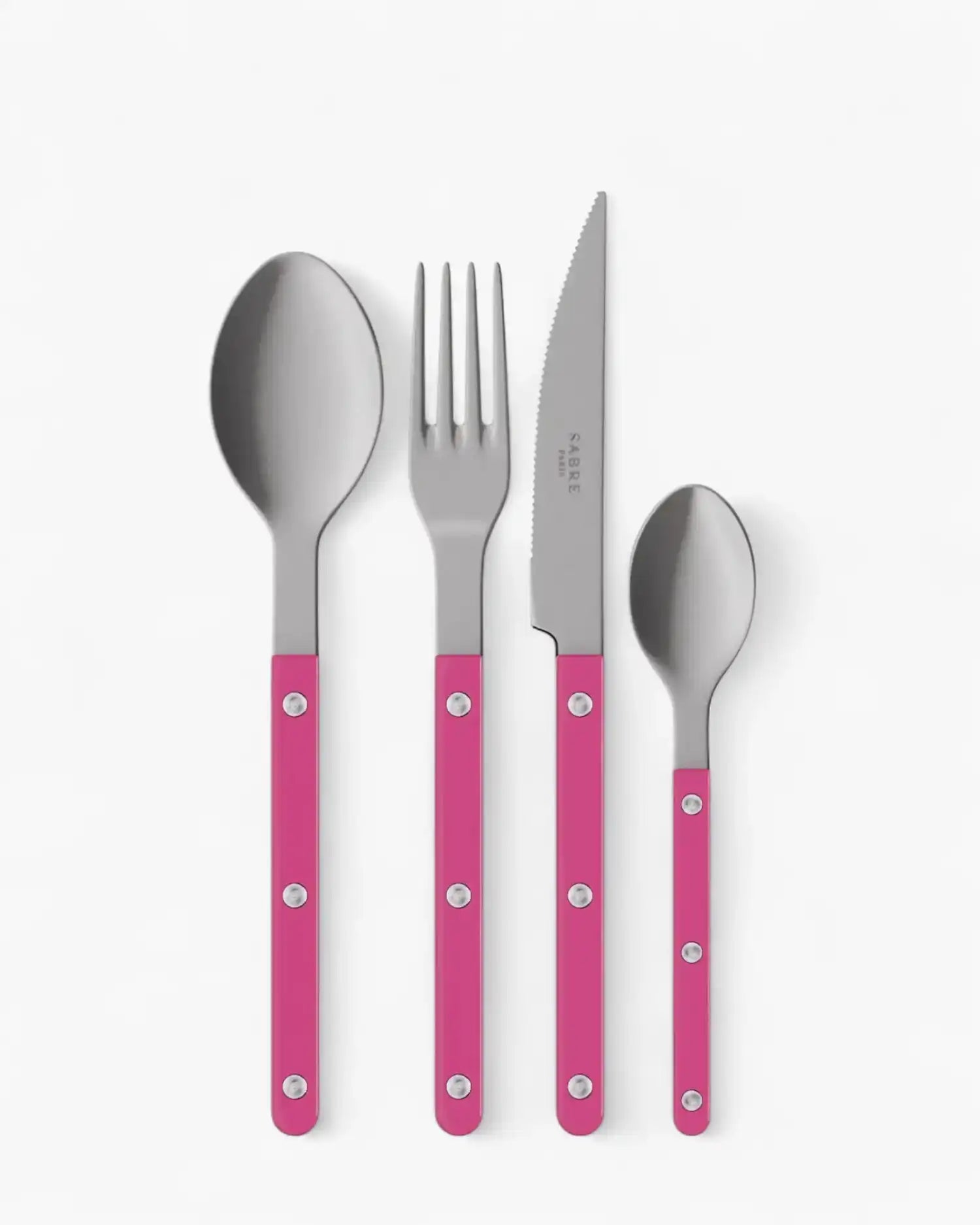 Sabre Paris Bistrot Vintage 24-piece stainless steel cutlery set with nylon handles Sabre Paris Raspberry - Buy now on ShopDecor - Discover the best products by SABRE PARIS design