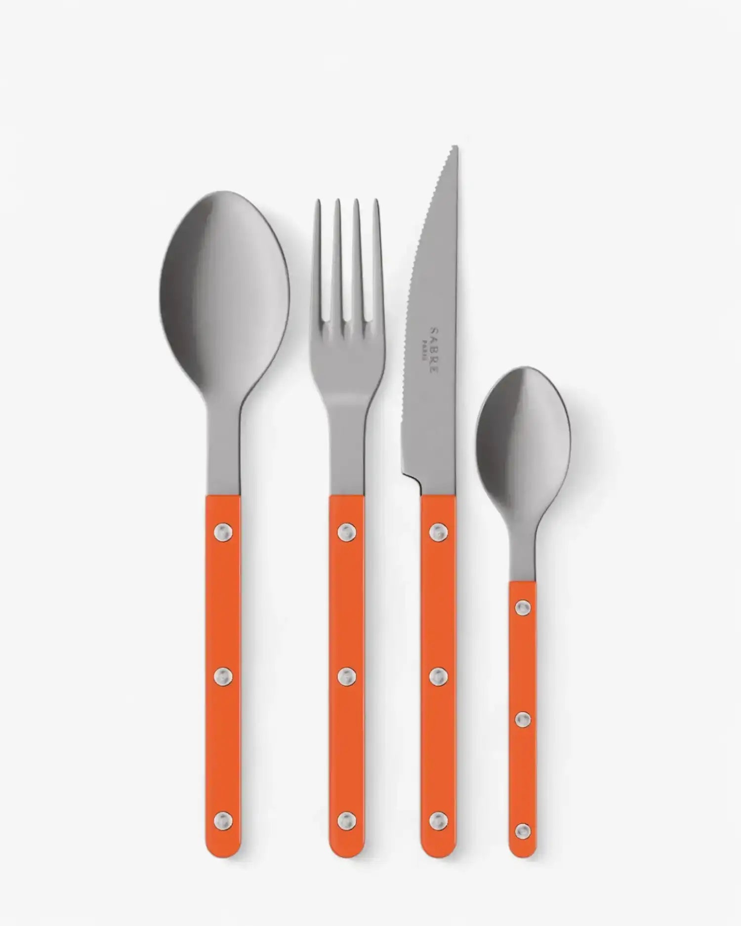 Sabre Paris Bistrot Vintage 24-piece stainless steel cutlery set with nylon handles Sabre Paris Orange - Buy now on ShopDecor - Discover the best products by SABRE PARIS design
