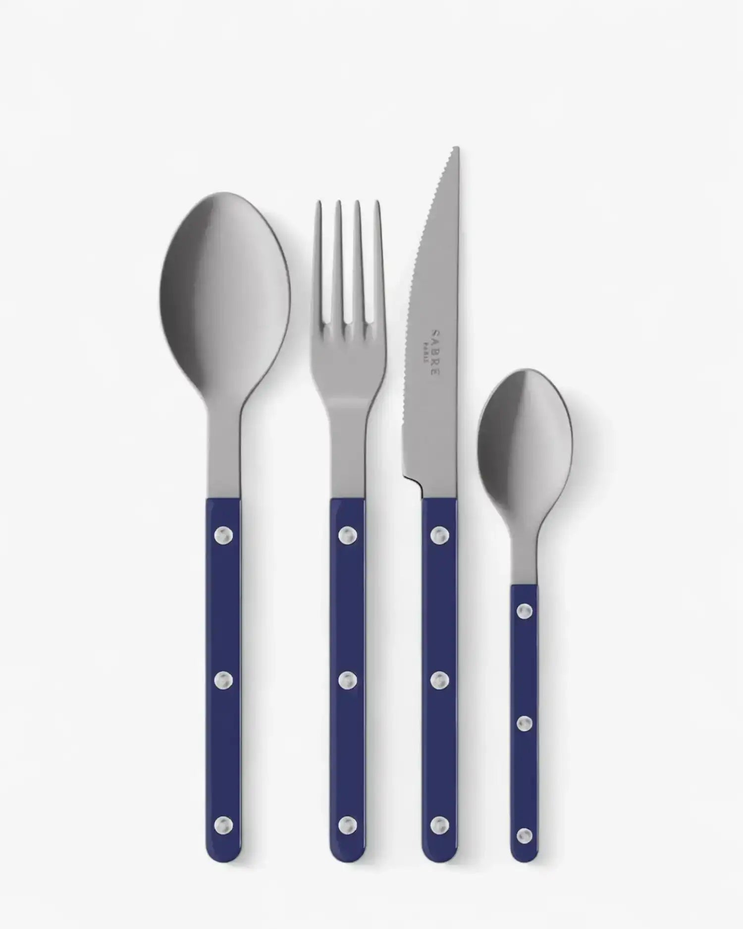 Sabre Paris Bistrot Vintage 24-piece stainless steel cutlery set with nylon handles Sabre Paris Navy Blue - Buy now on ShopDecor - Discover the best products by SABRE PARIS design