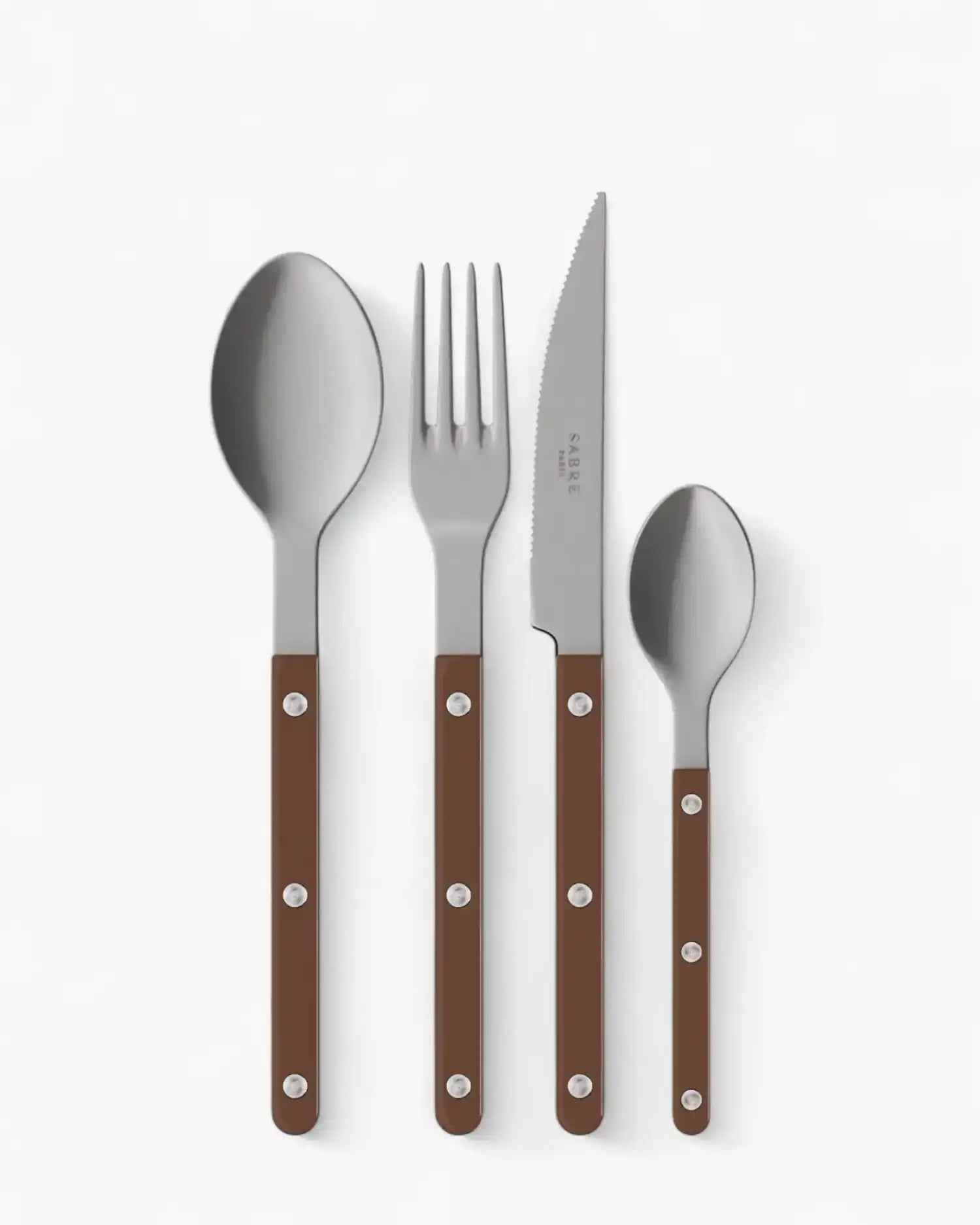 Sabre Paris Bistrot Vintage 24-piece stainless steel cutlery set with nylon handles Sabre Paris Chocolate - Buy now on ShopDecor - Discover the best products by SABRE PARIS design