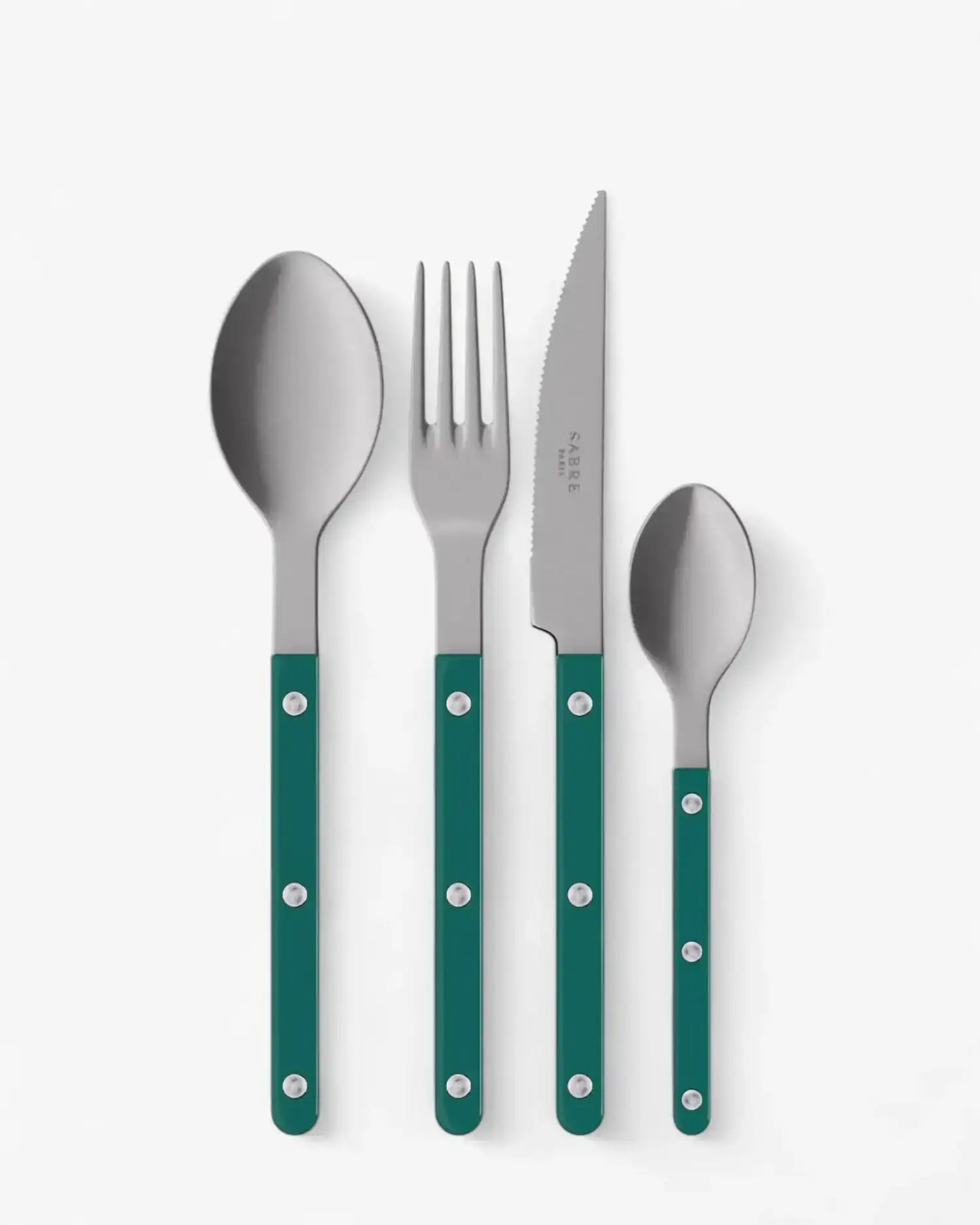 Sabre Paris Bistrot Vintage 24-piece stainless steel cutlery set with nylon handles Sabre Paris Aquamarine - Buy now on ShopDecor - Discover the best products by SABRE PARIS design