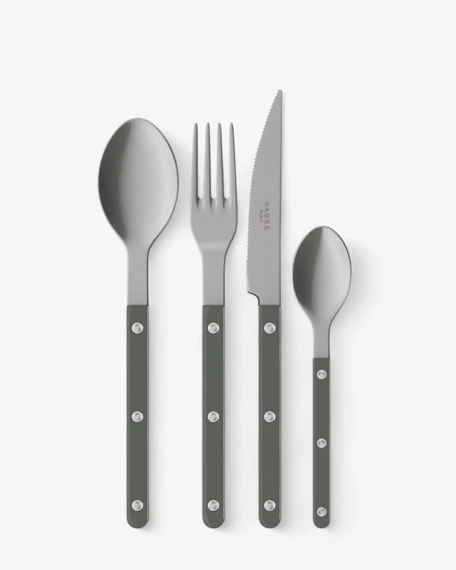 Sabre Paris Bistrot Vintage 24-piece stainless steel cutlery set with nylon handles Sabre Paris Dark Grey - Buy now on ShopDecor - Discover the best products by SABRE PARIS design