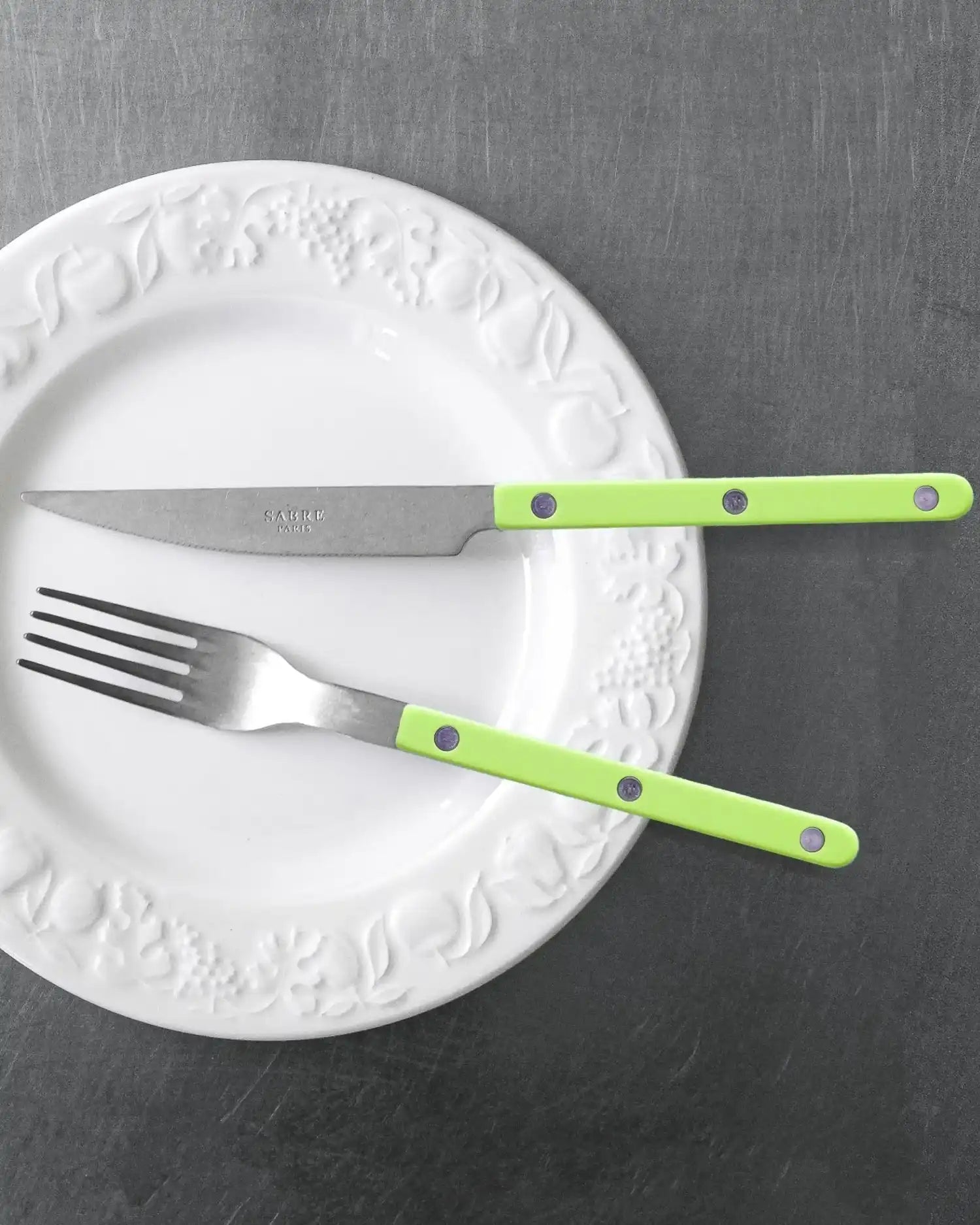Sabre Paris Bistrot Vintage 24-piece stainless steel cutlery set with nylon handles - Buy now on ShopDecor - Discover the best products by SABRE PARIS design